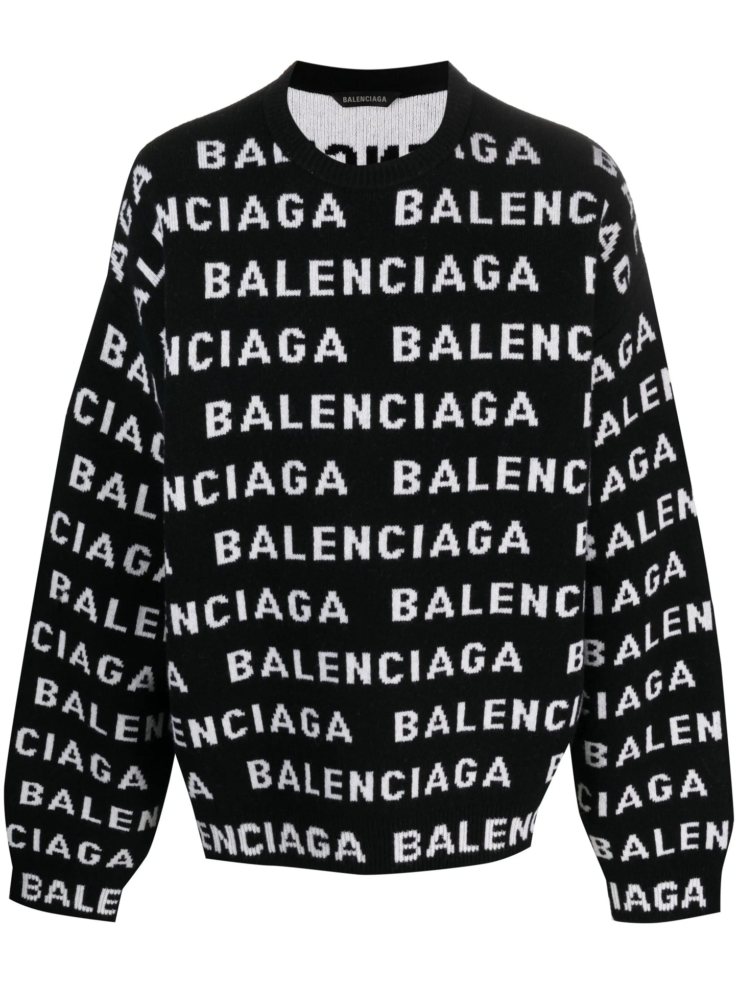intarsia-knit logo jumper
