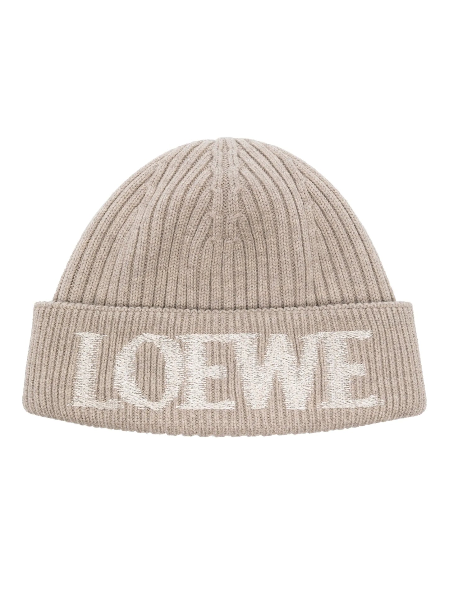 logo-embroidered wool beanie