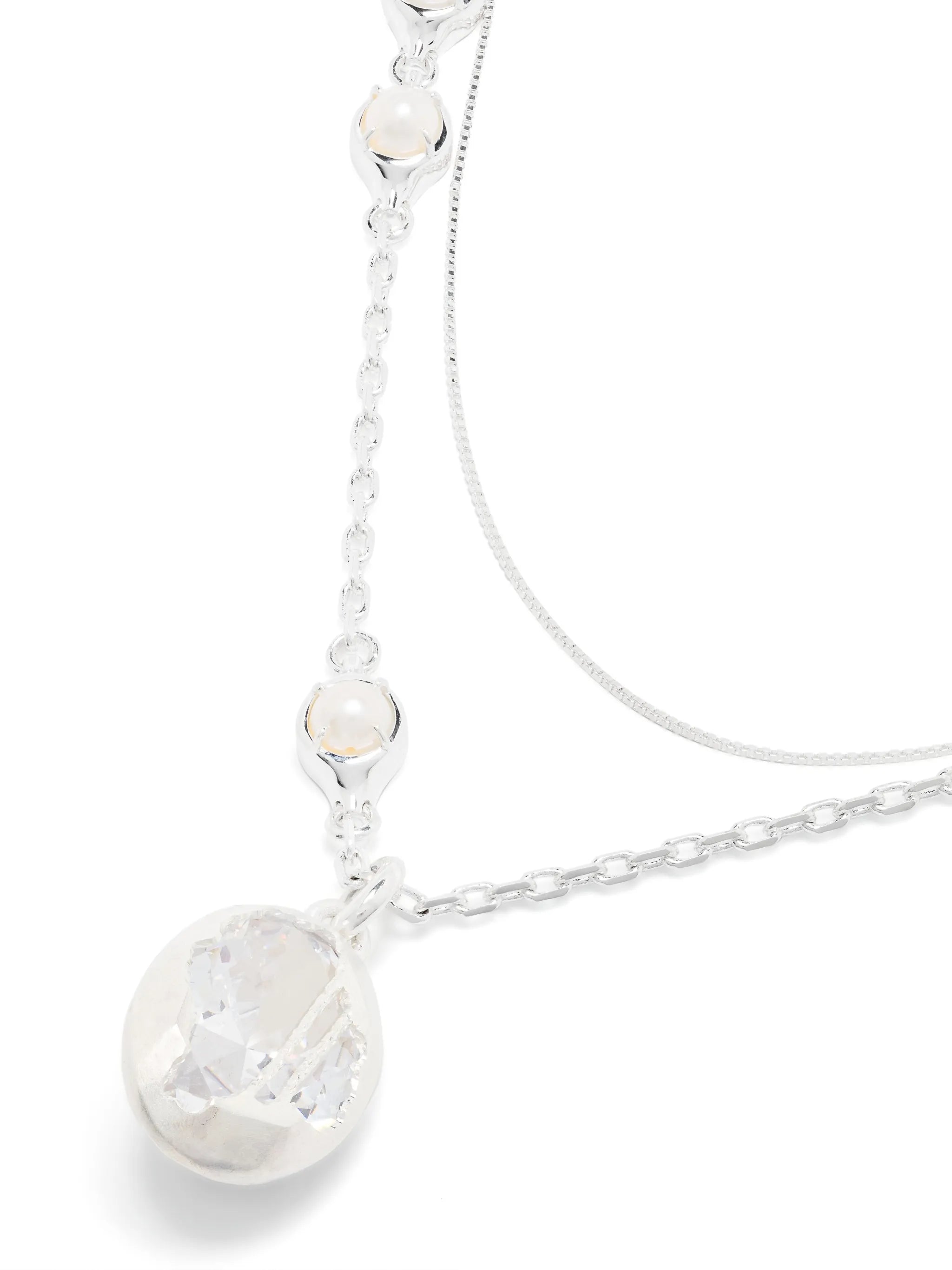 Noca double-chain pendant necklace