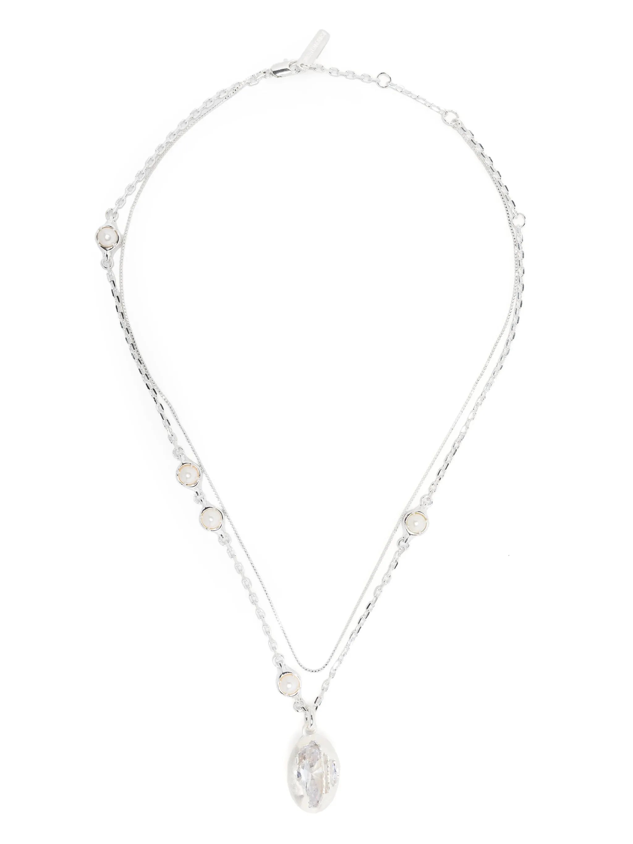 Noca double-chain pendant necklace