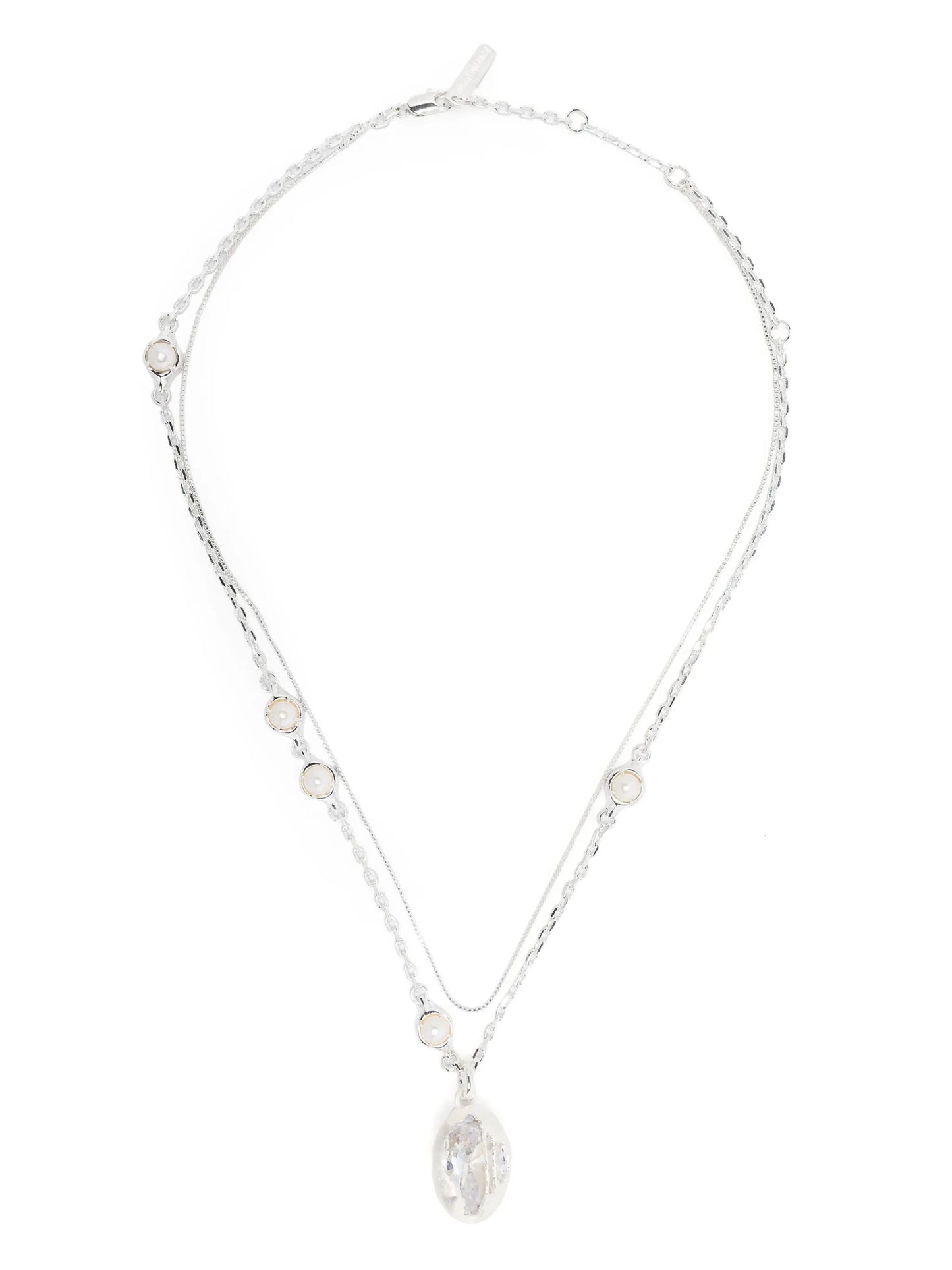 Noca double-chain pendant necklace