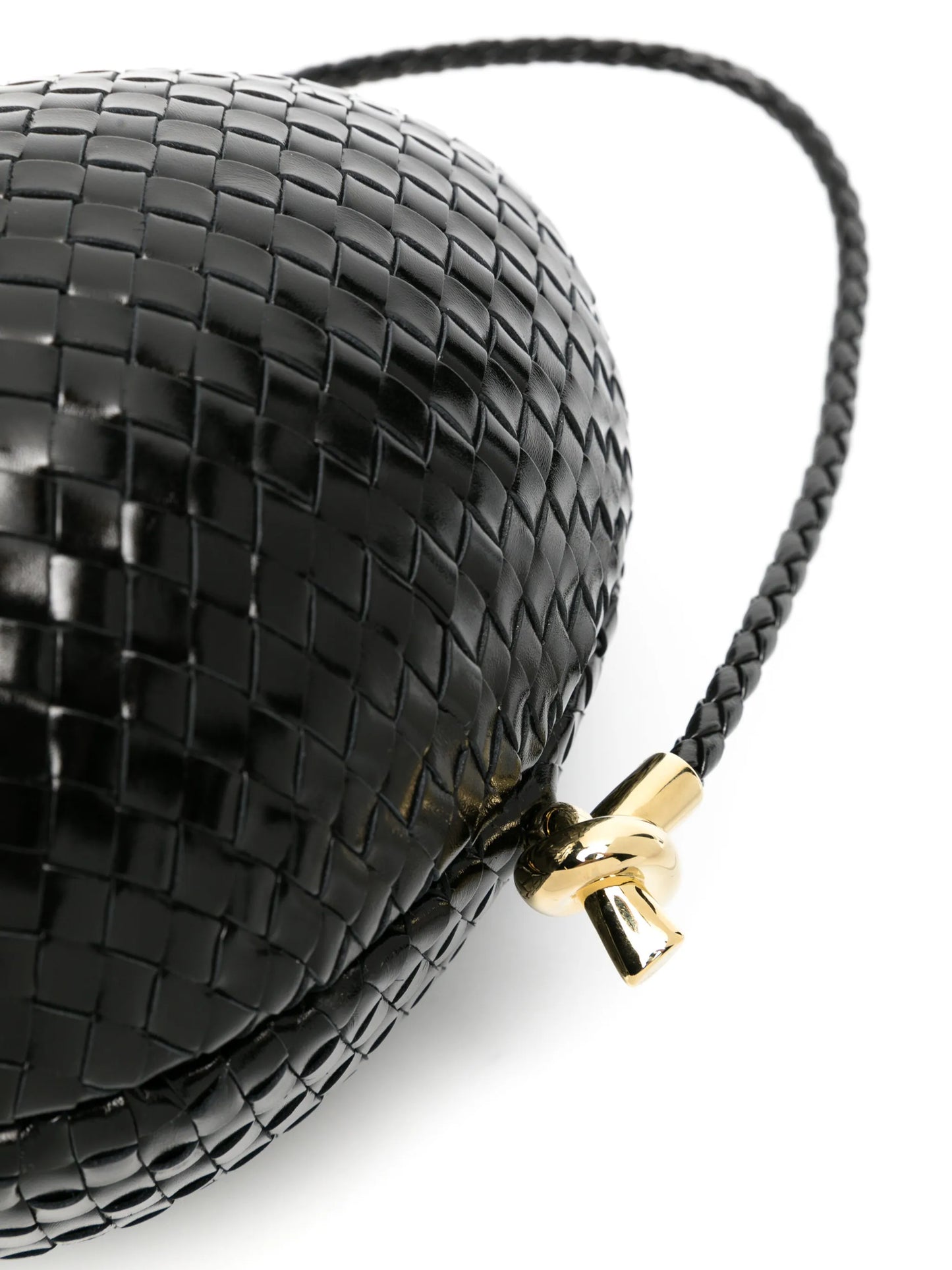 Uovo Intreccio-leather tote bag