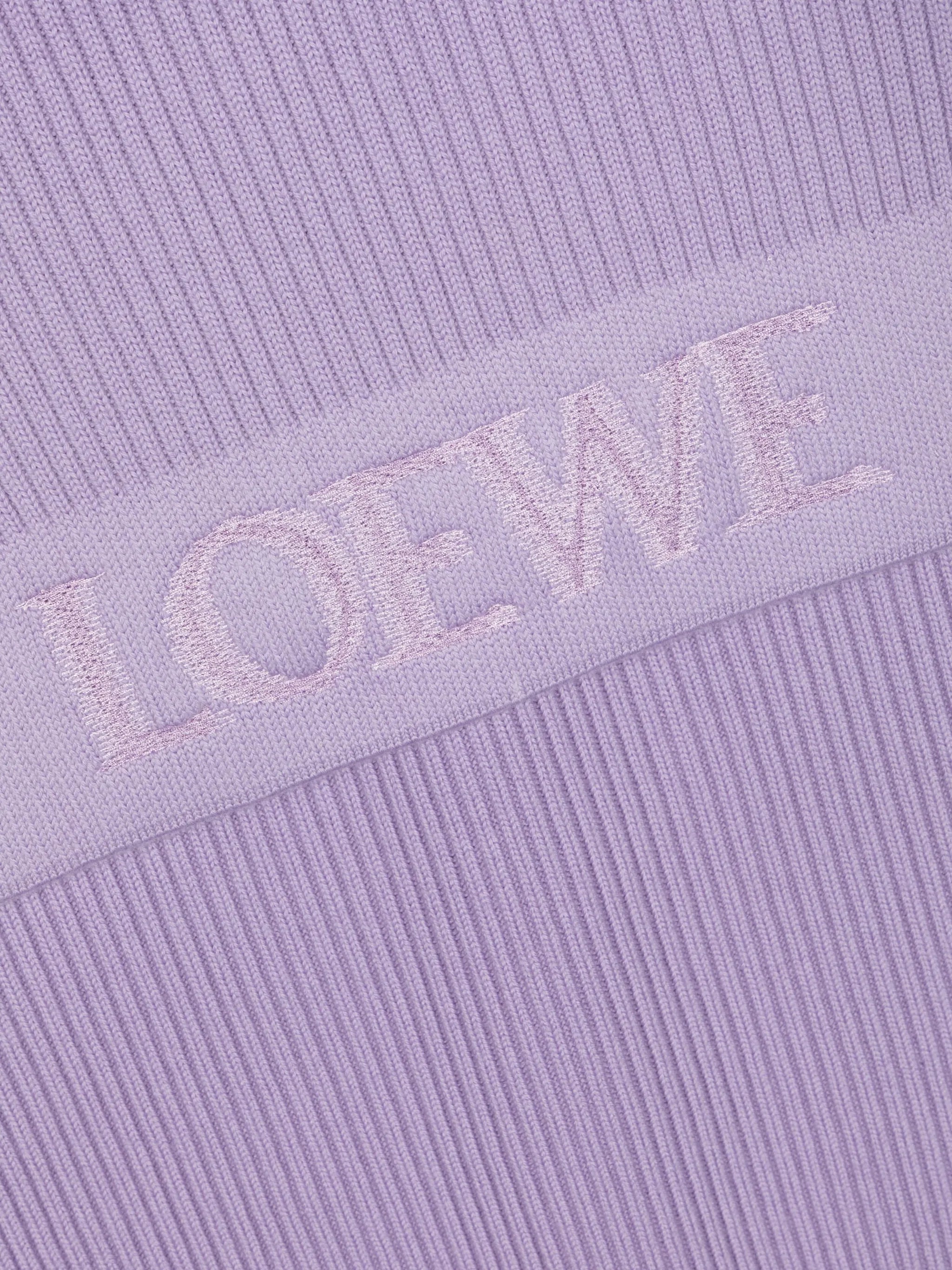 logo-embroidered wool scarf