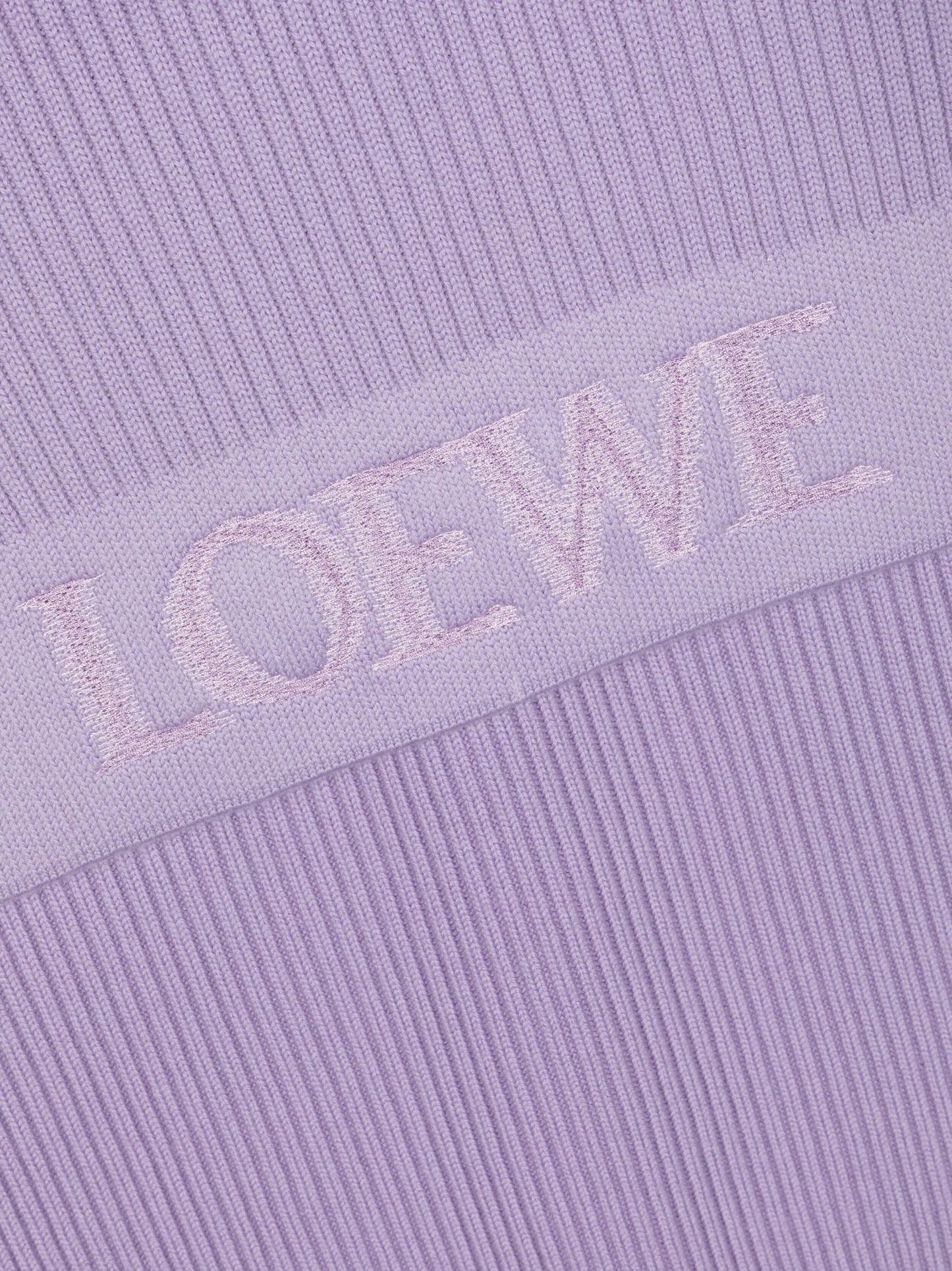 logo-embroidered wool scarf