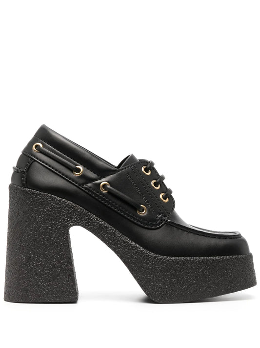 115mm textured platform loafers