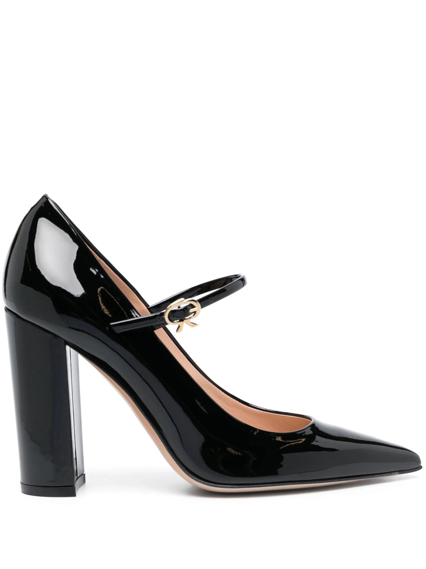 105mm pointed leather pumps