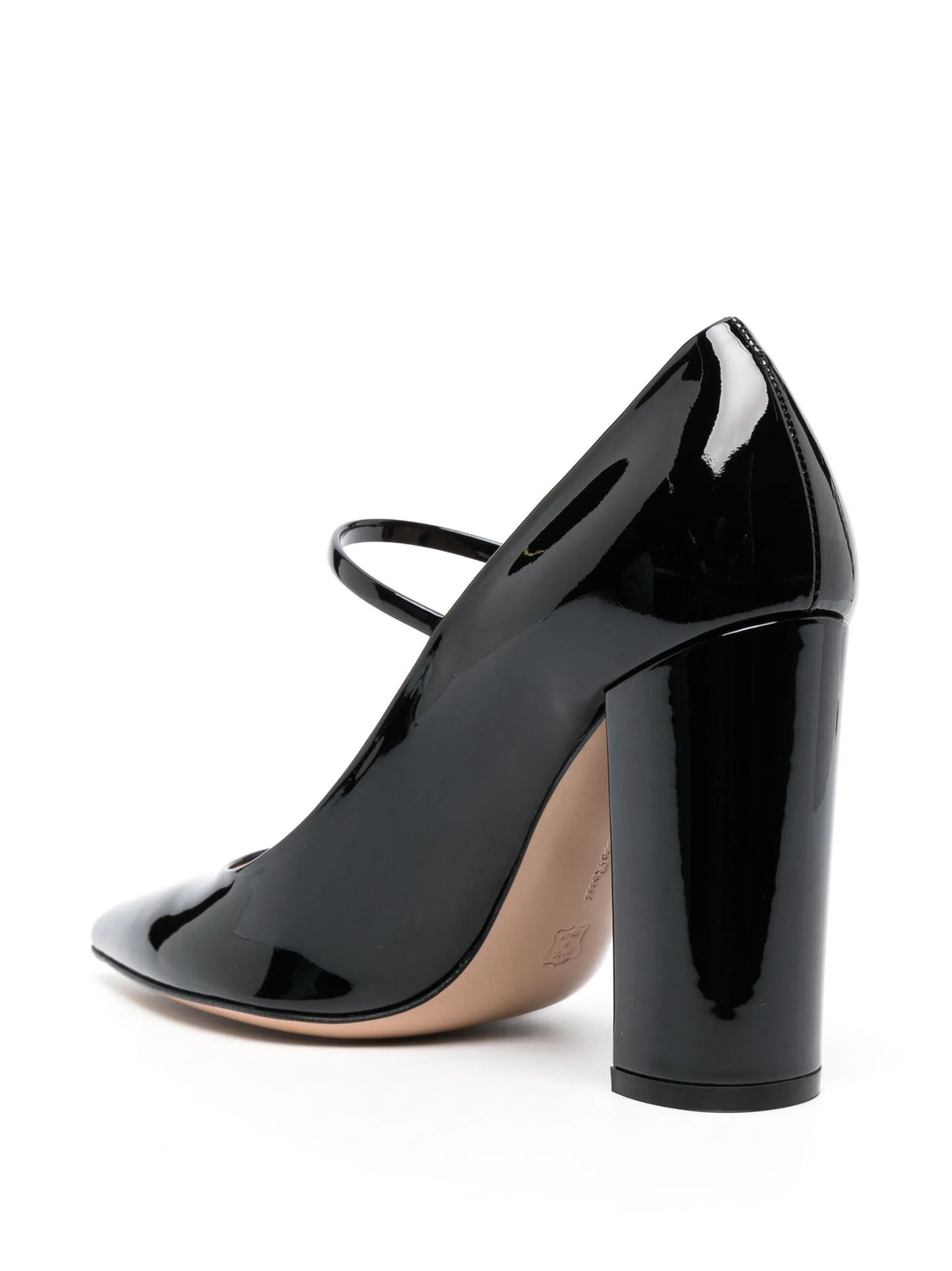 105mm pointed leather pumps