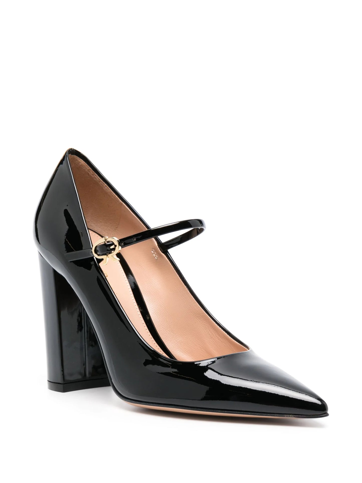 105mm pointed leather pumps