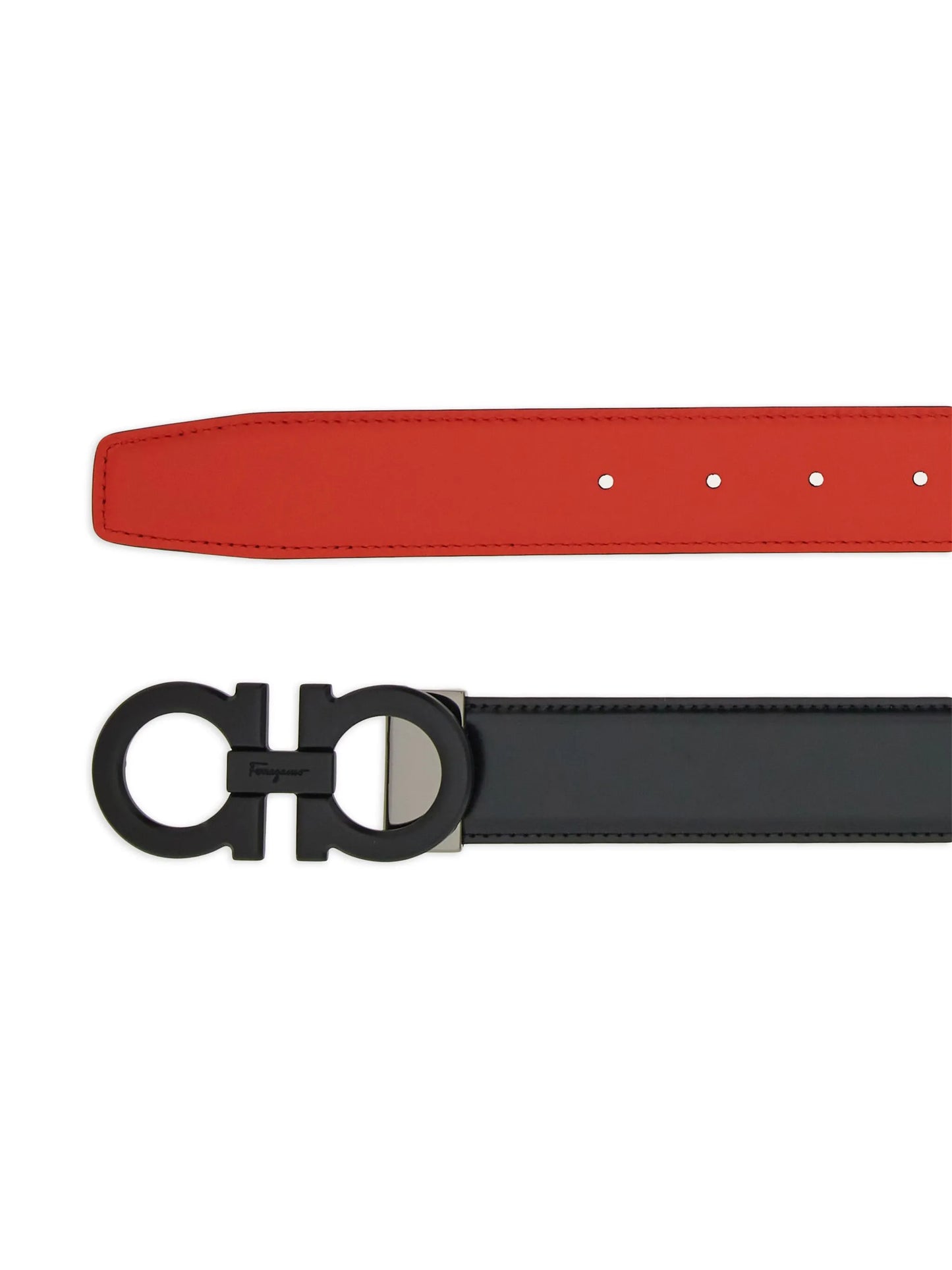 reversible Gancini leather belt