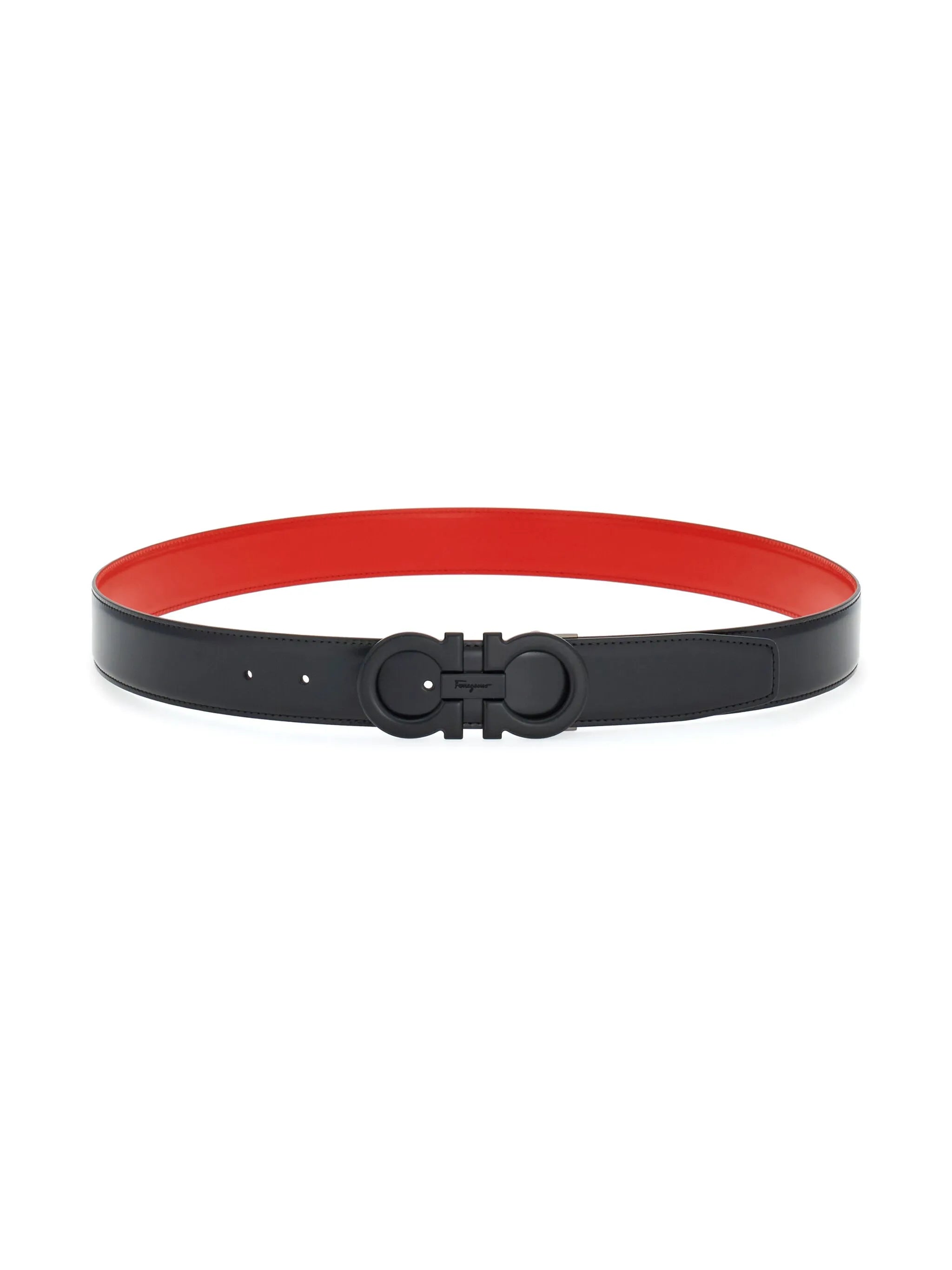 reversible Gancini leather belt