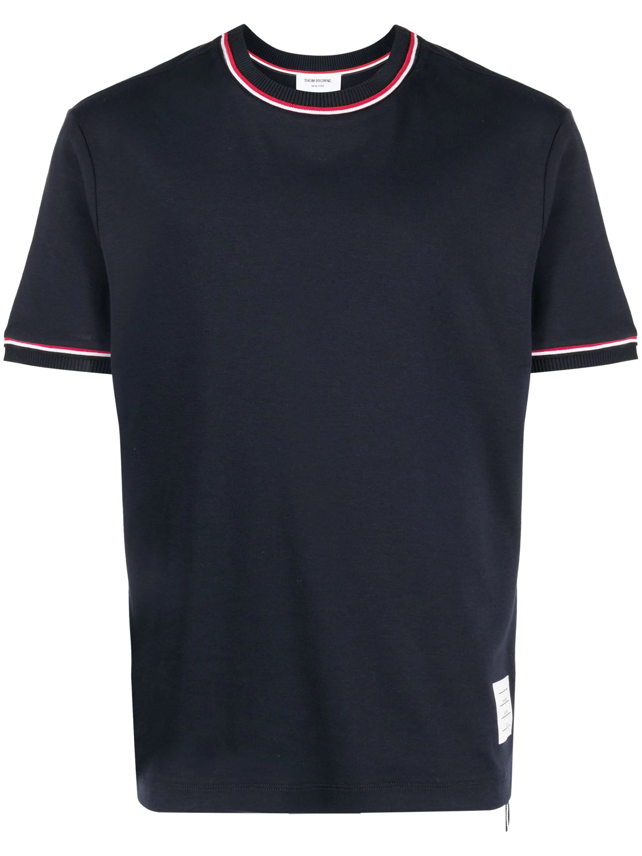 stripe-trim short-sleeve T-shirt