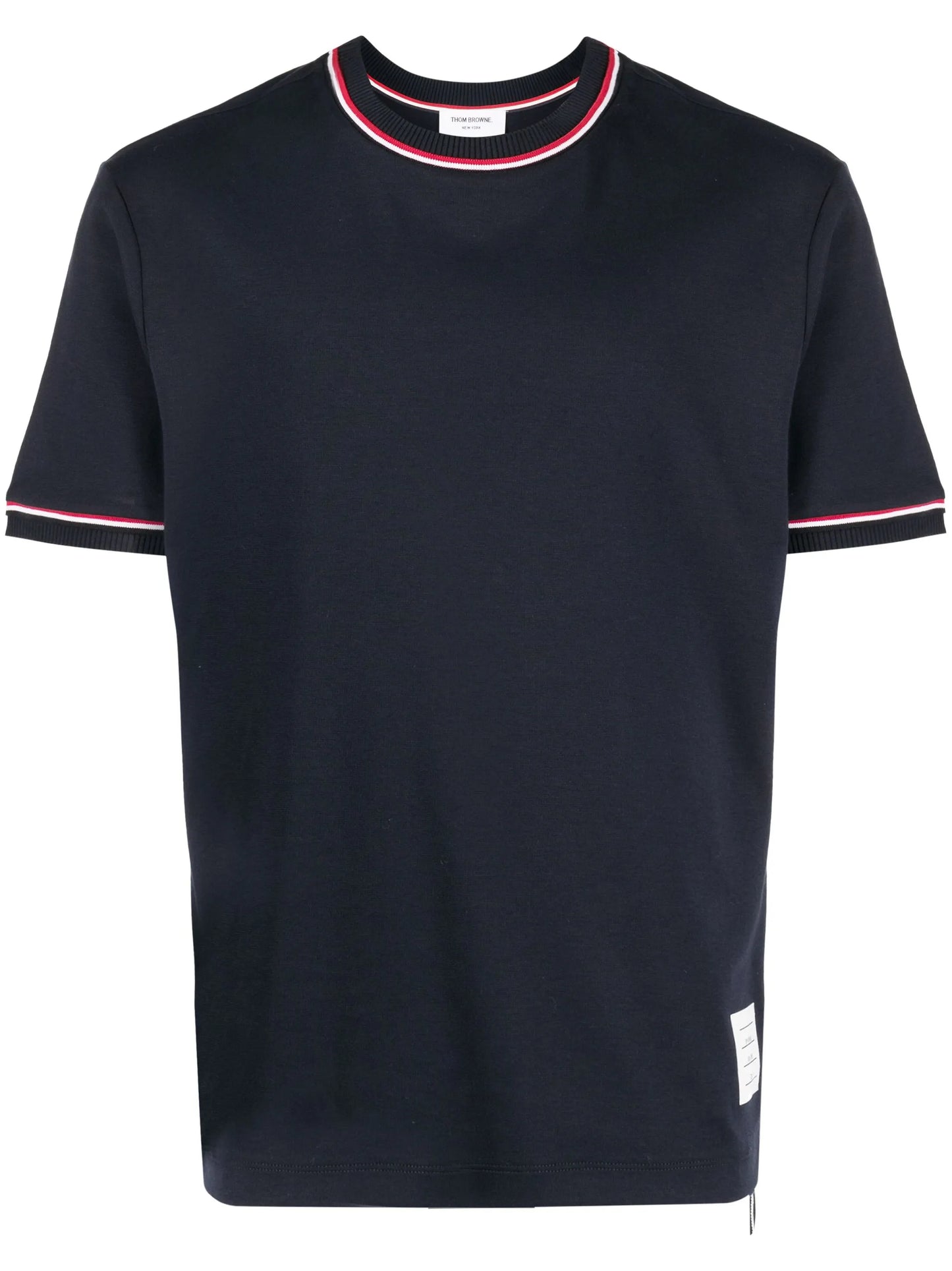 stripe-trim short-sleeve T-shirt