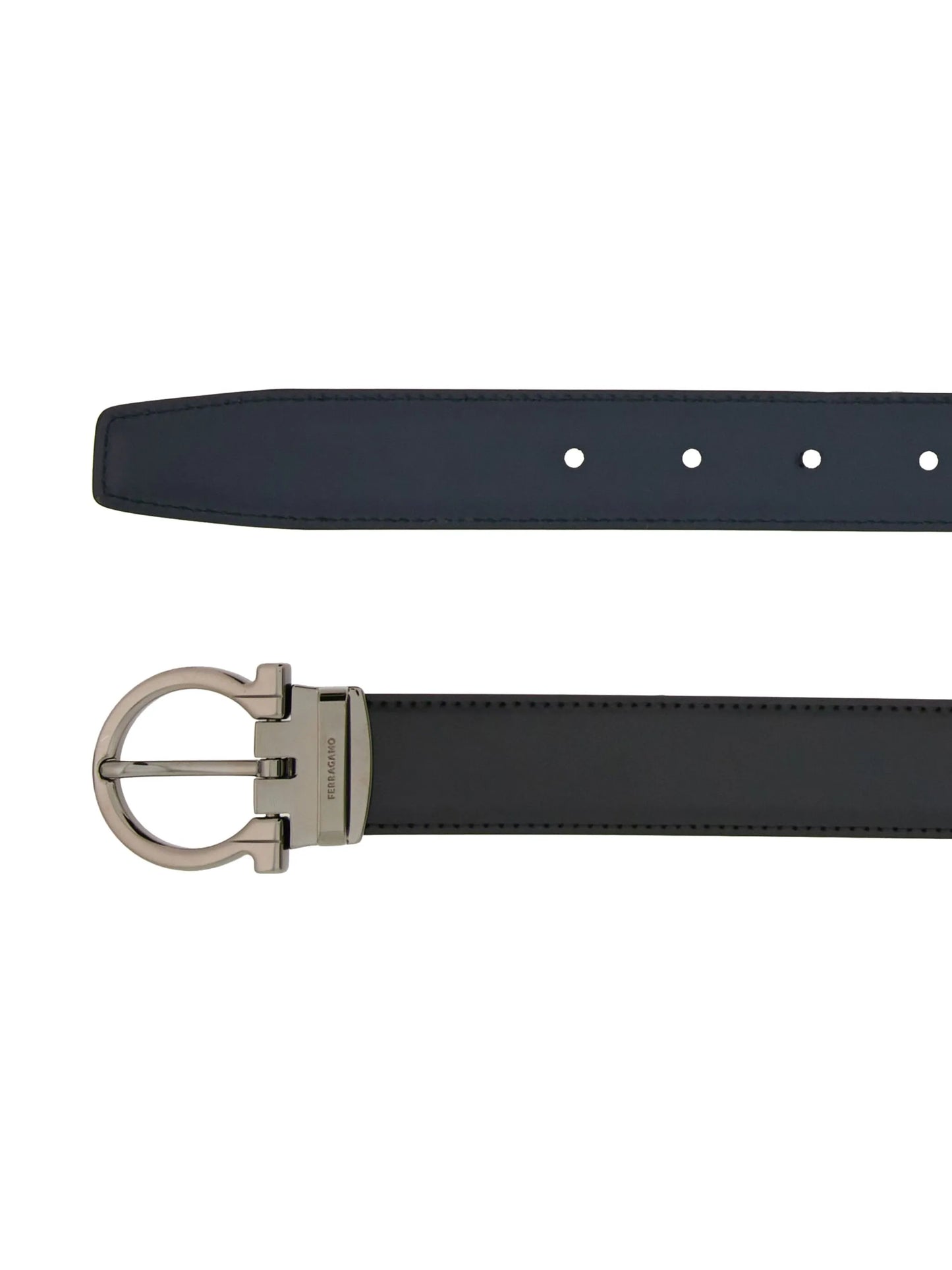 Gancini reversible leather belt