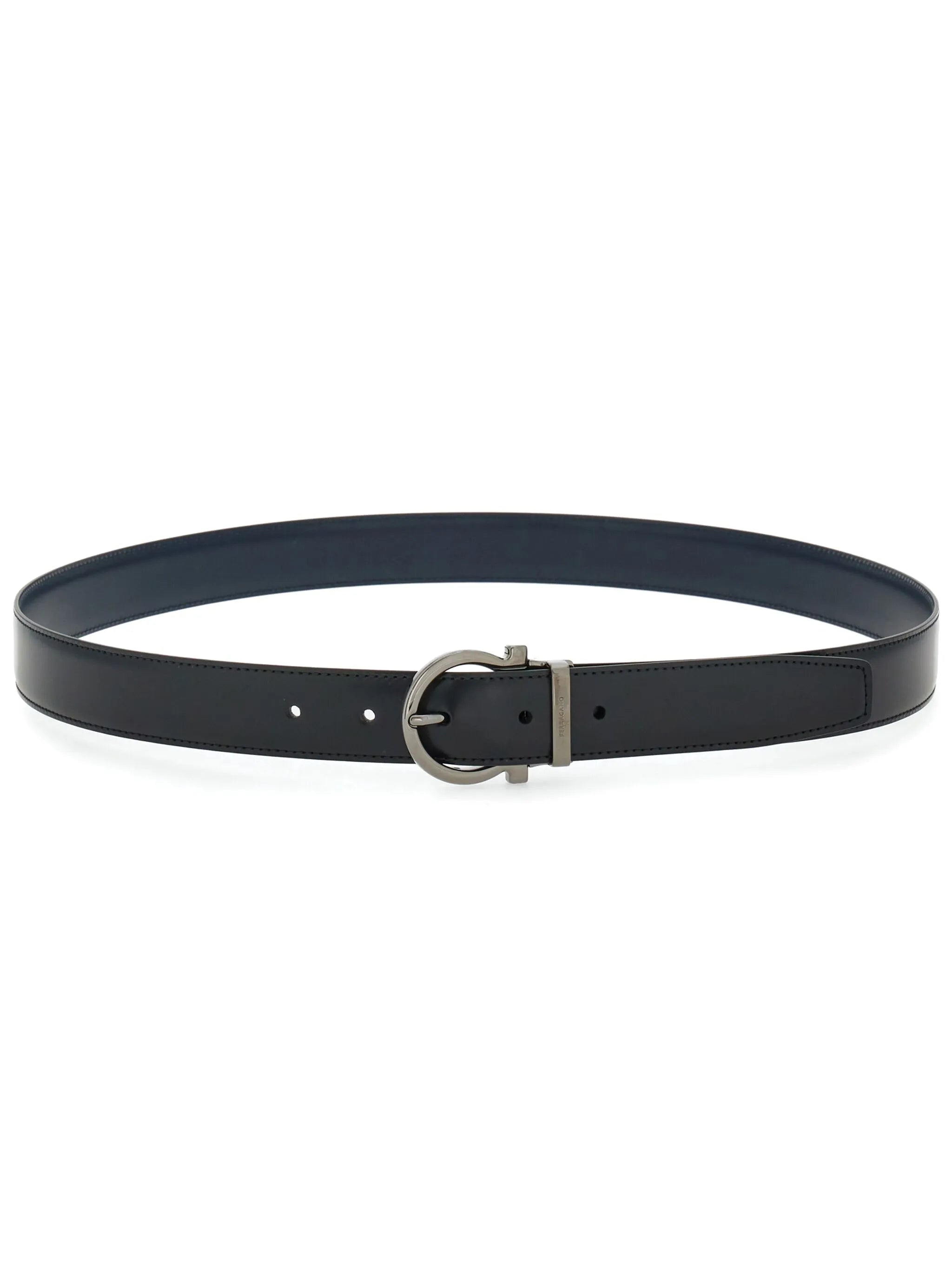 Gancini reversible leather belt