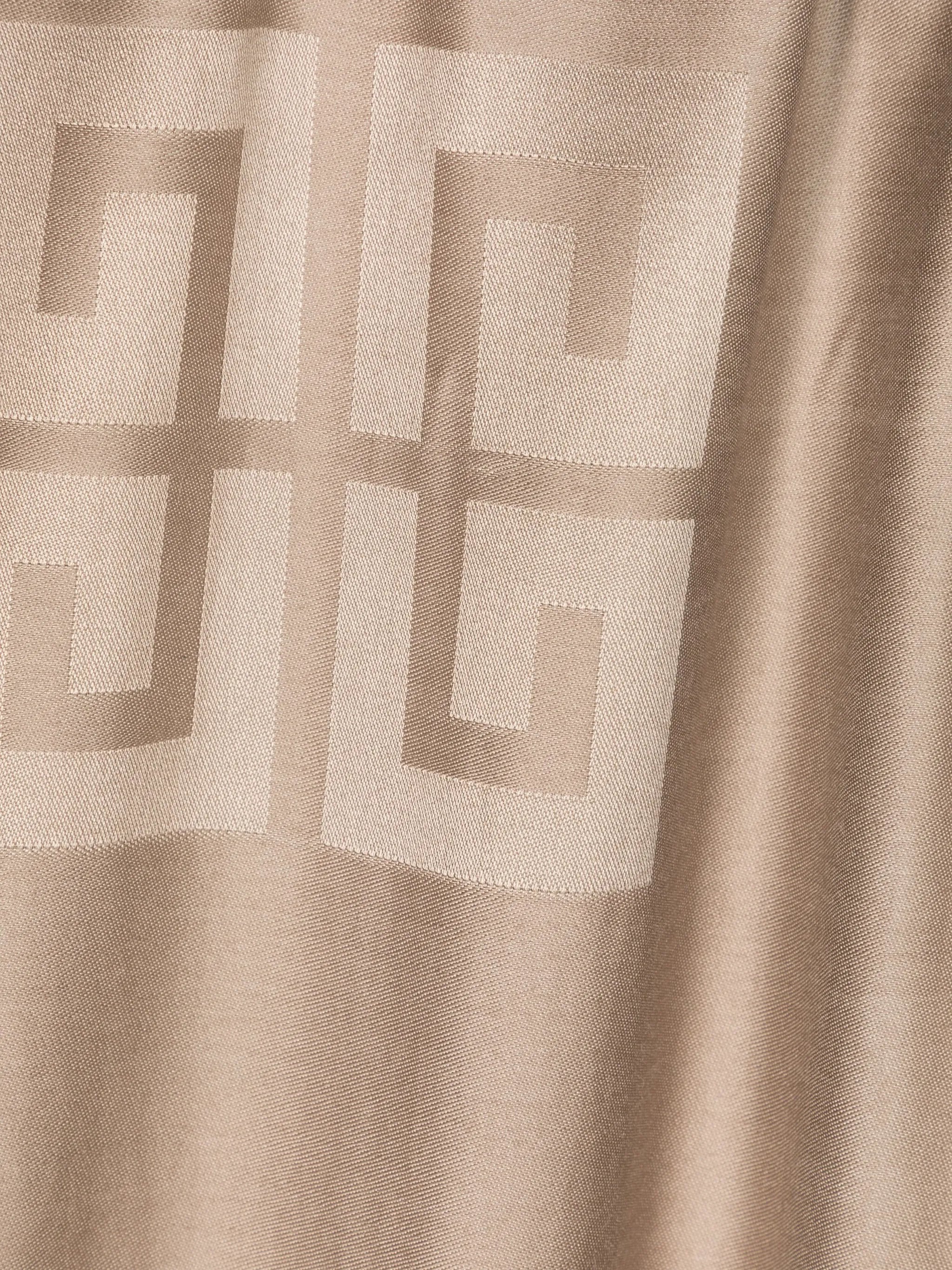 logo-jacquard silk-wool scarf