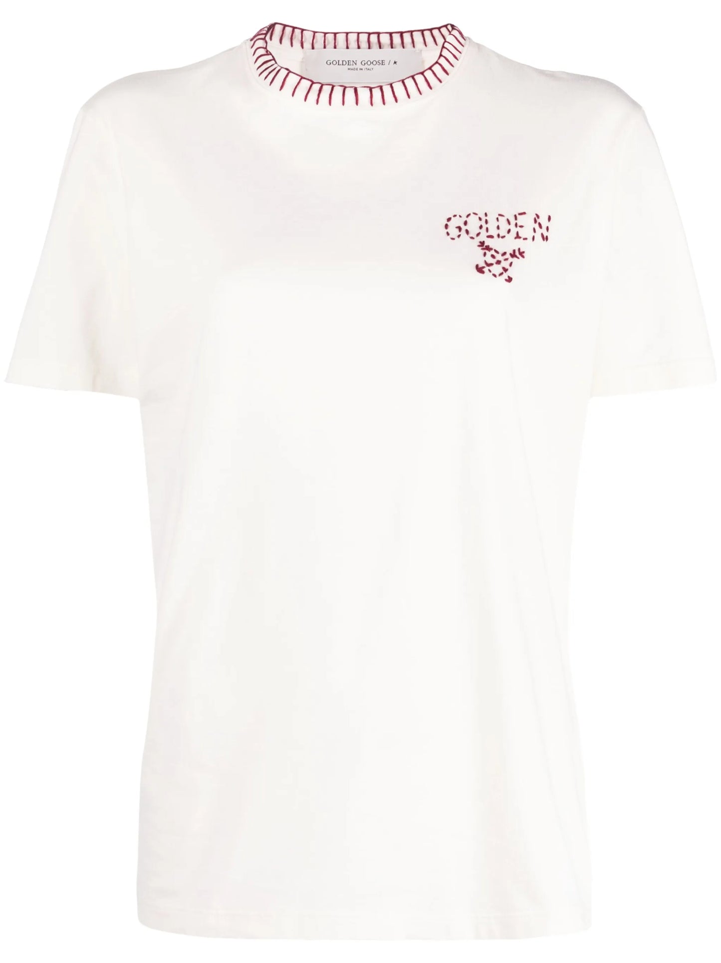 logo-embroidered cotton T-shirt