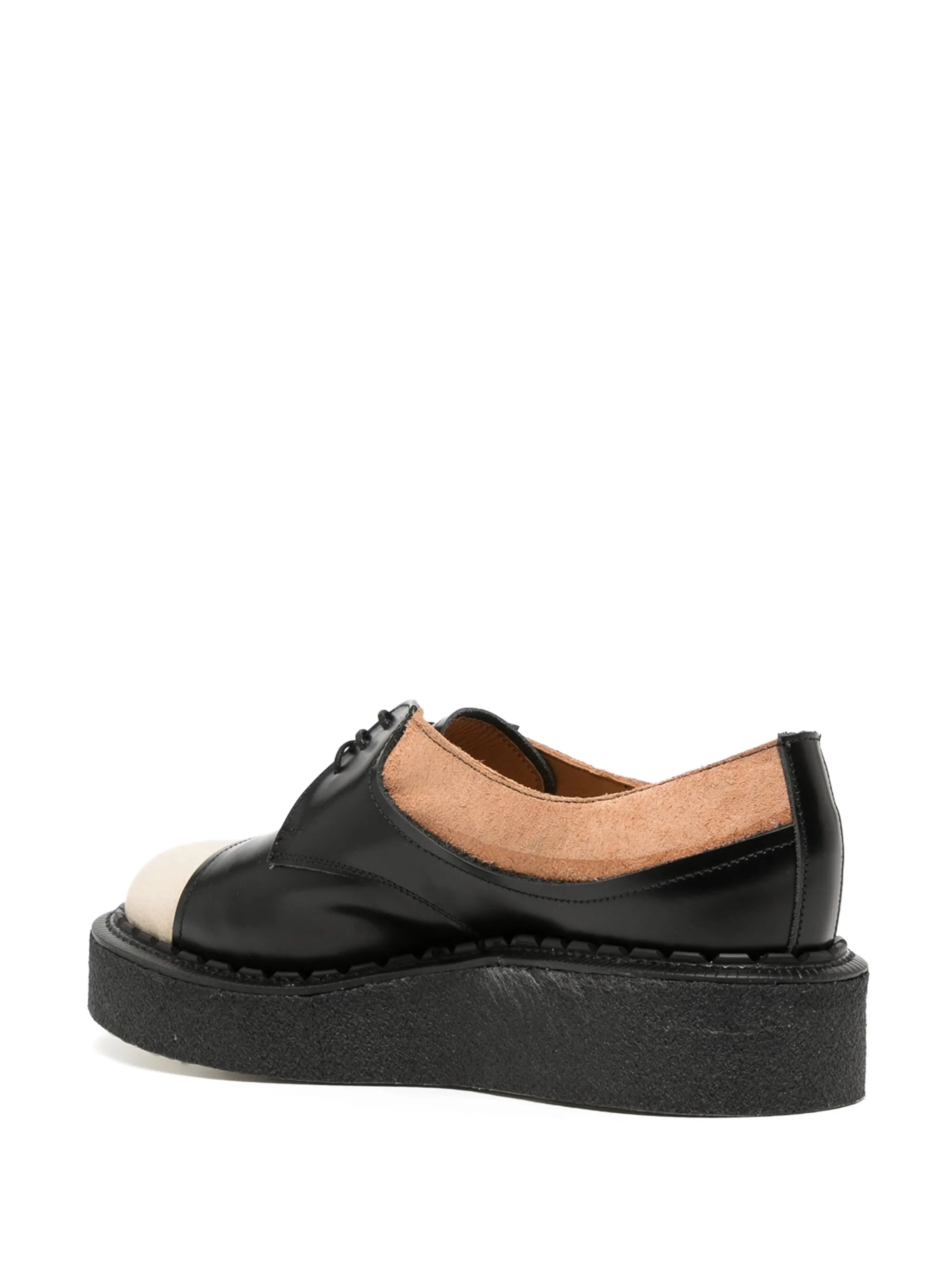 colour-block leather oxford shoes