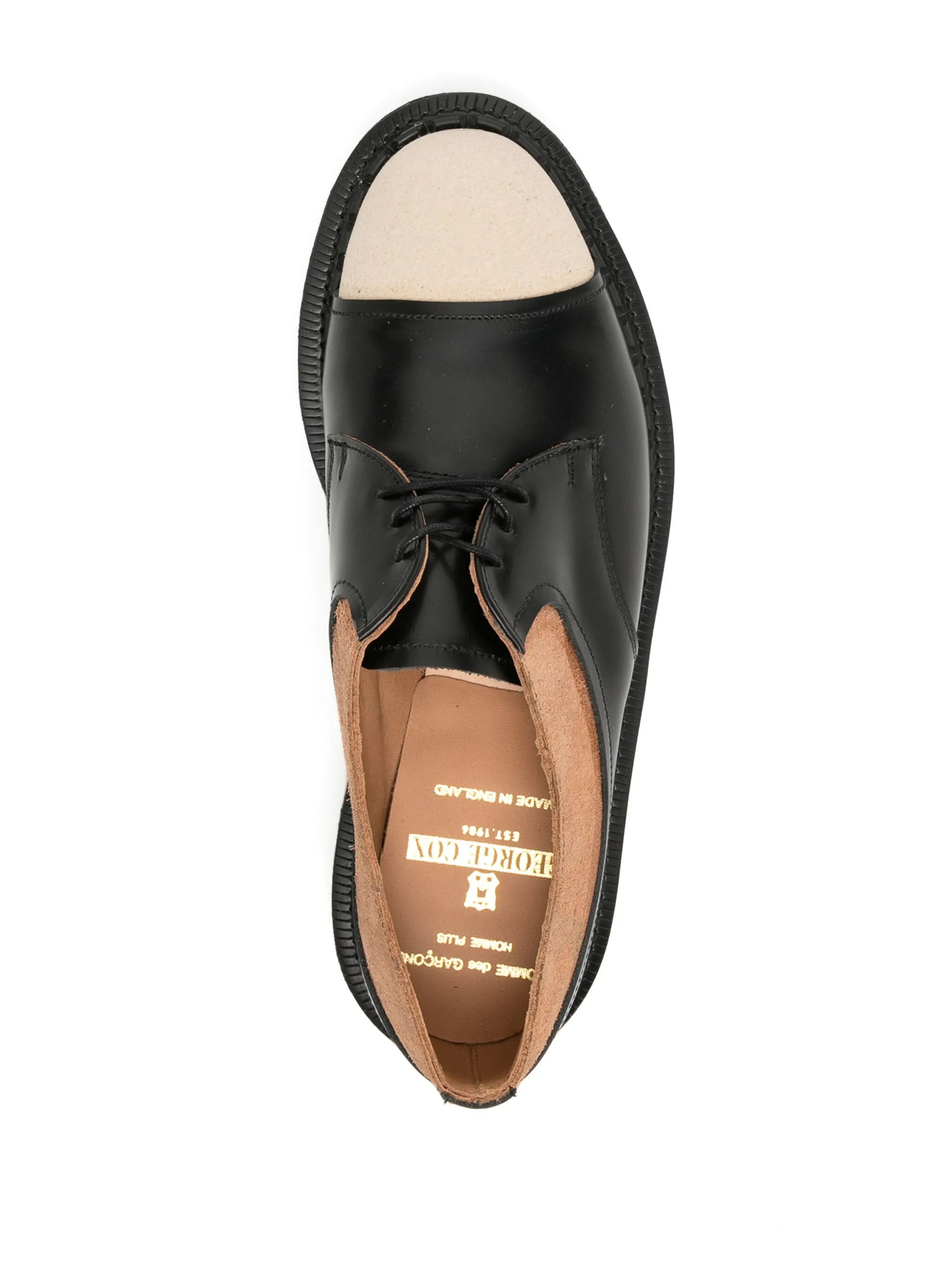 colour-block leather oxford shoes