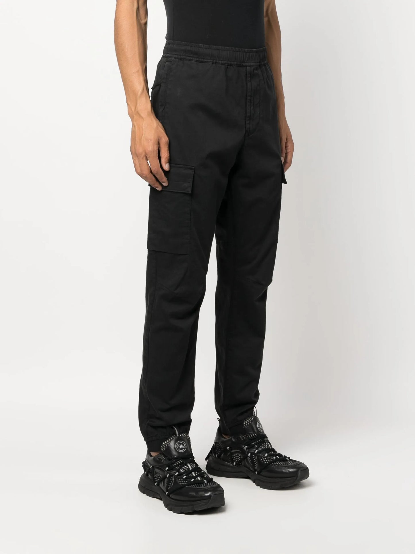 Compass-patch cargo trousers