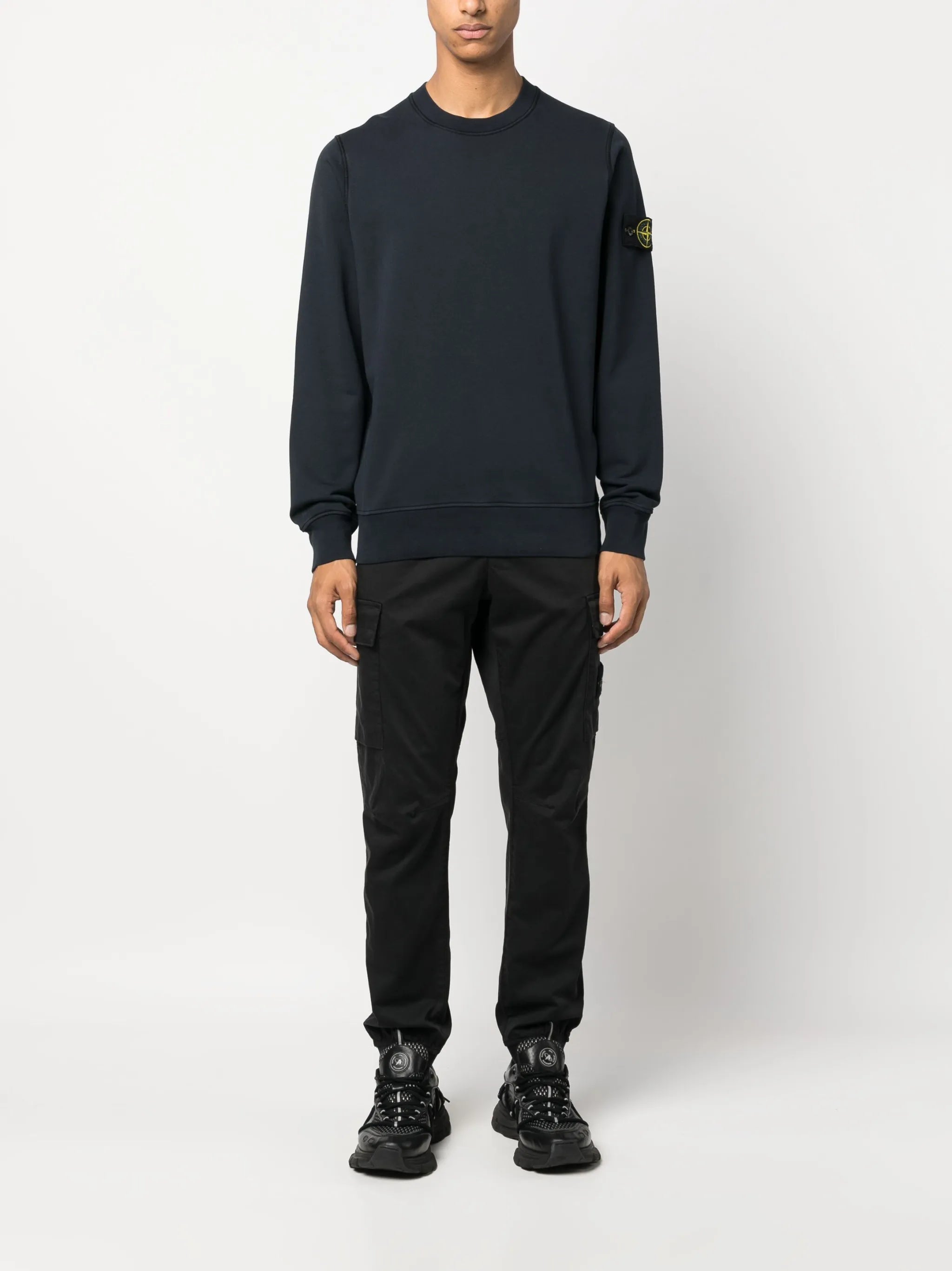 Compass-patch cargo trousers