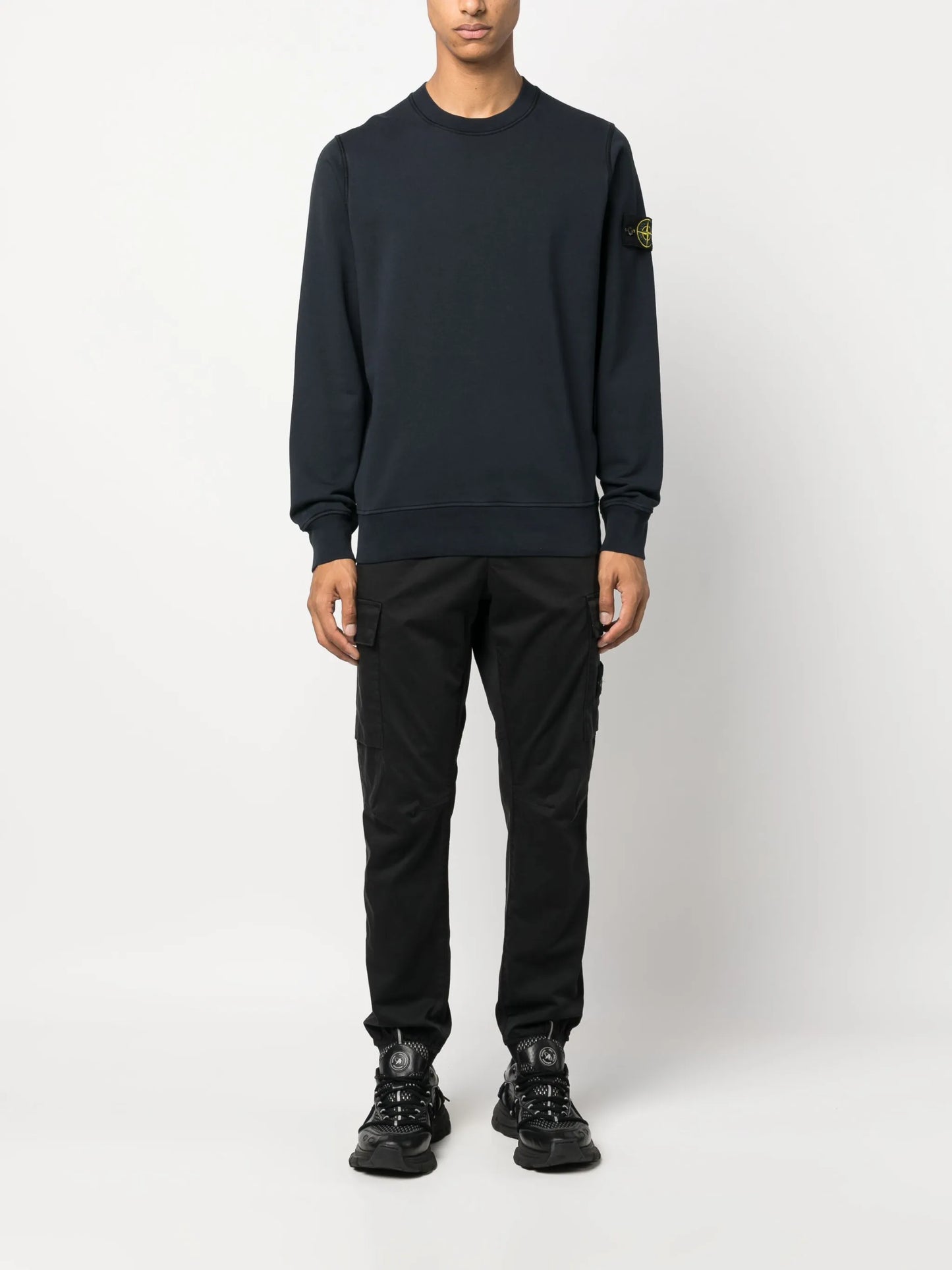 Compass-patch cargo trousers