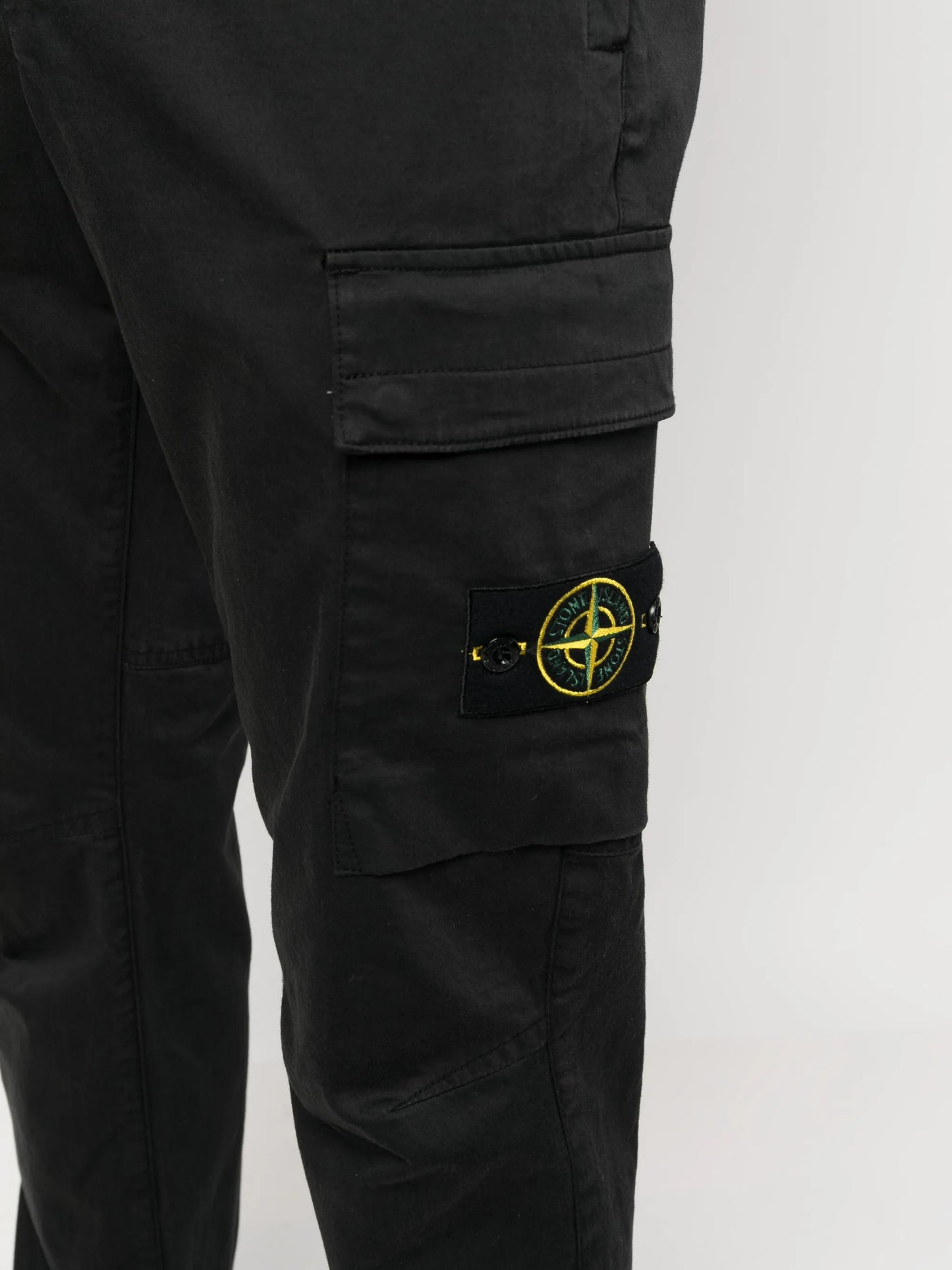 Compass-patch cargo trousers