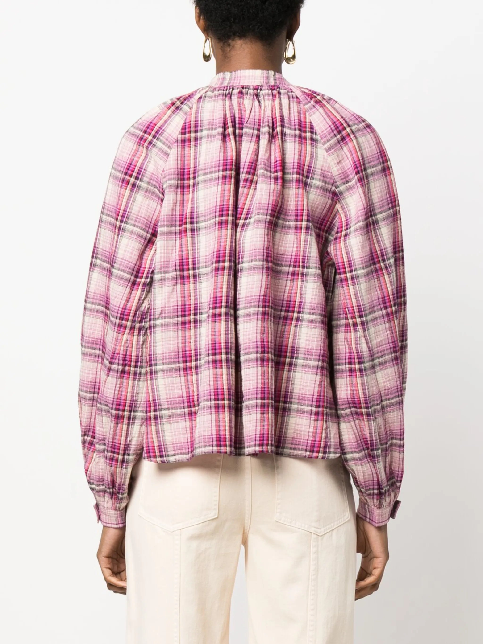 Blandine checked cotton-blend shirt