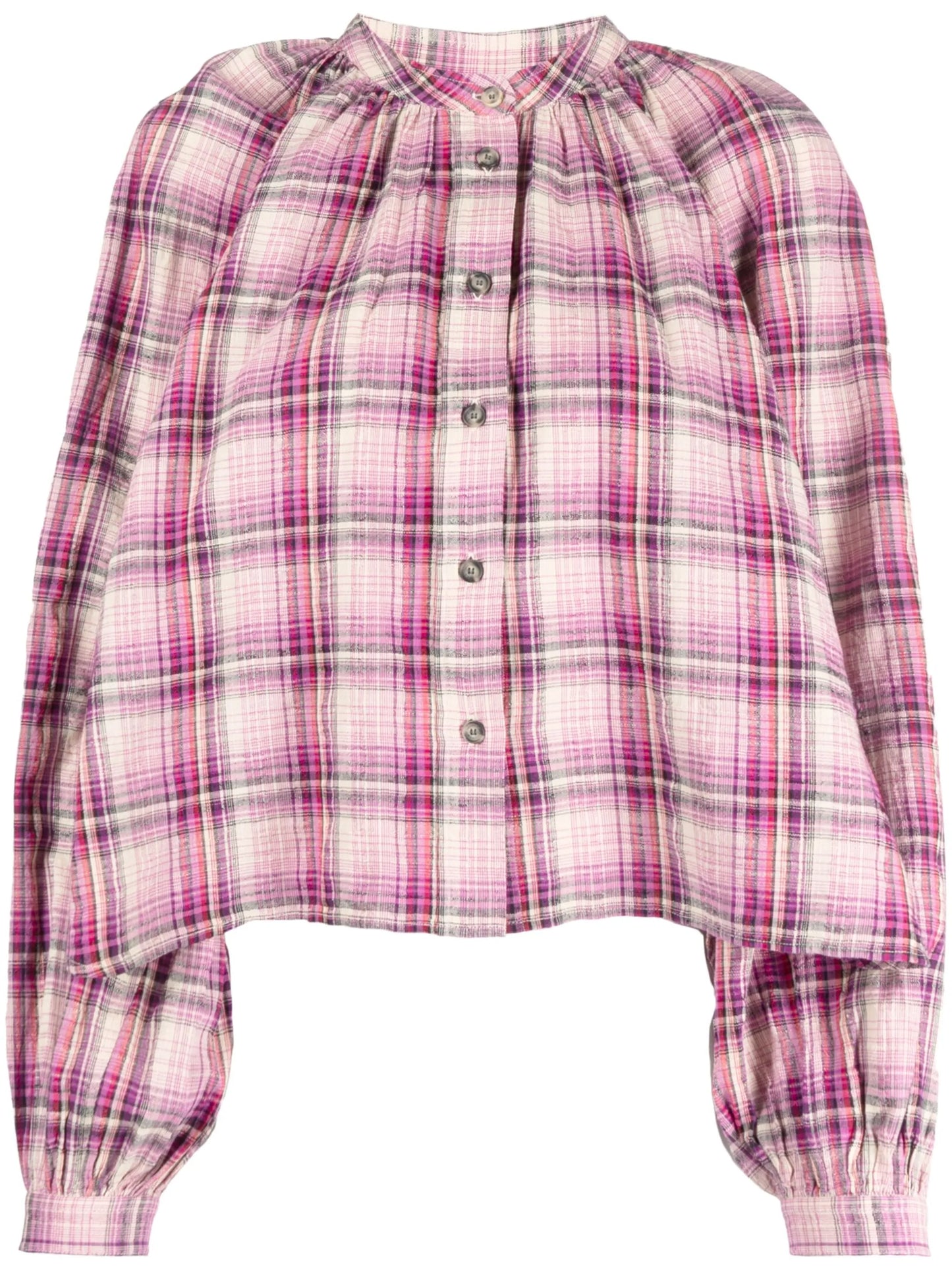 Blandine checked cotton-blend shirt