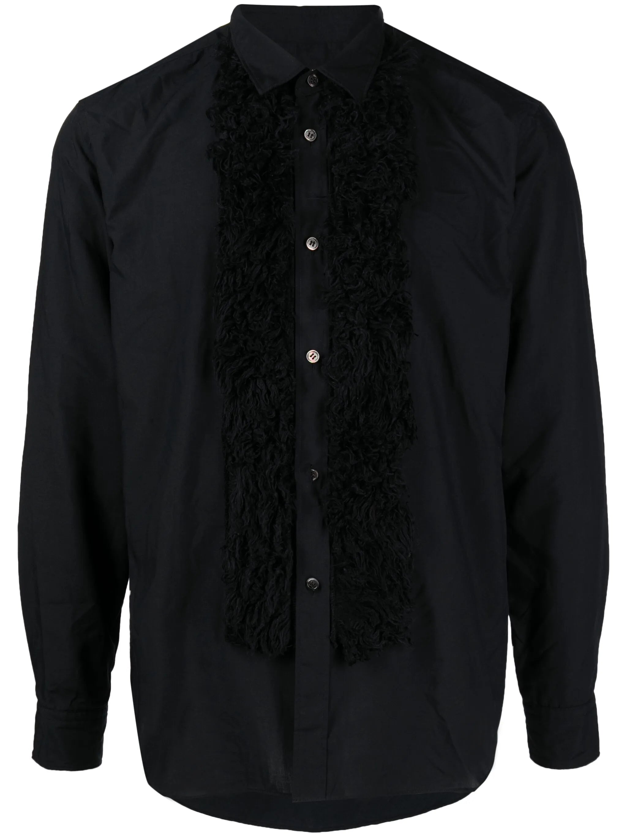 faux-fur long-sleeve shirt