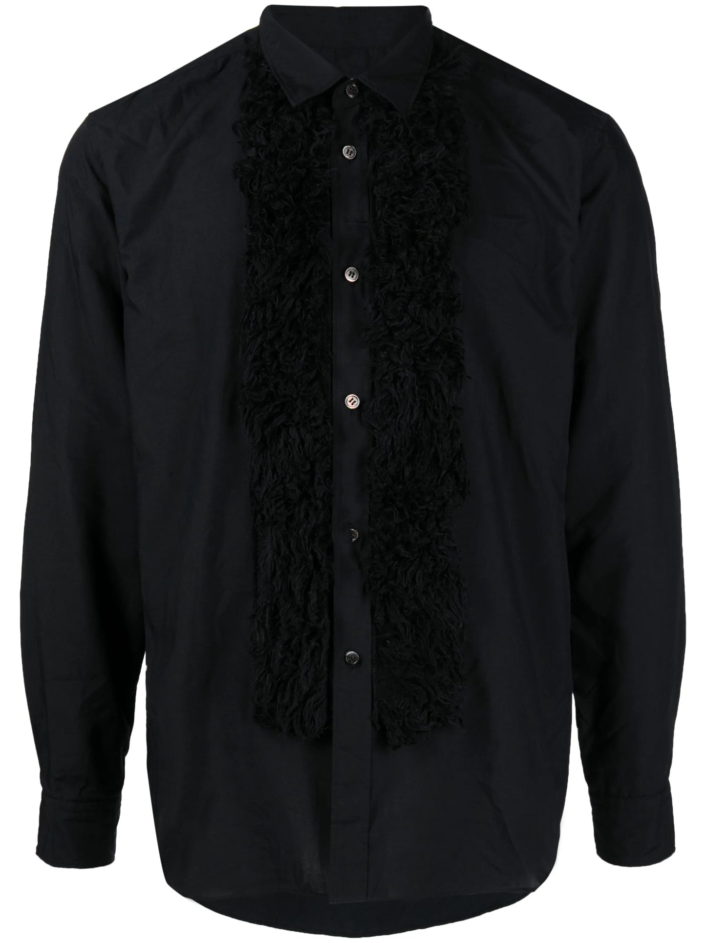 faux-fur long-sleeve shirt
