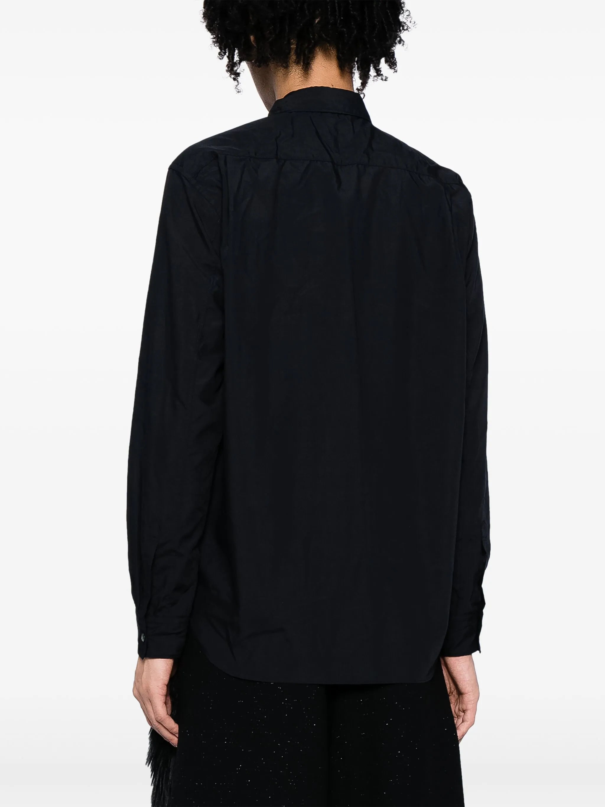 faux-fur long-sleeve shirt