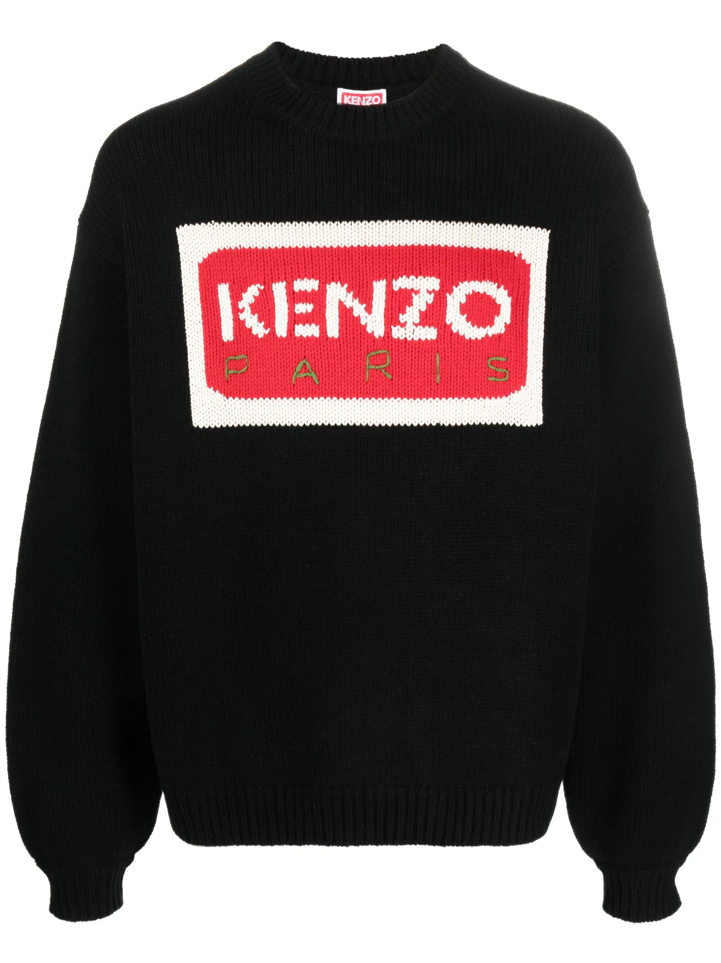 intarsia-knit logo jumper
