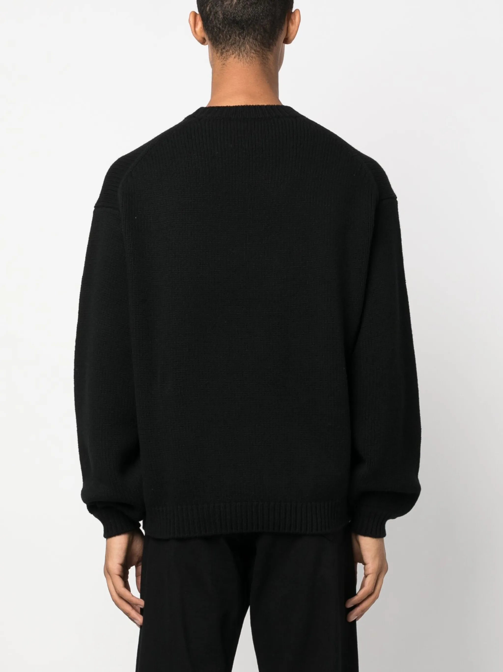 intarsia-knit logo jumper