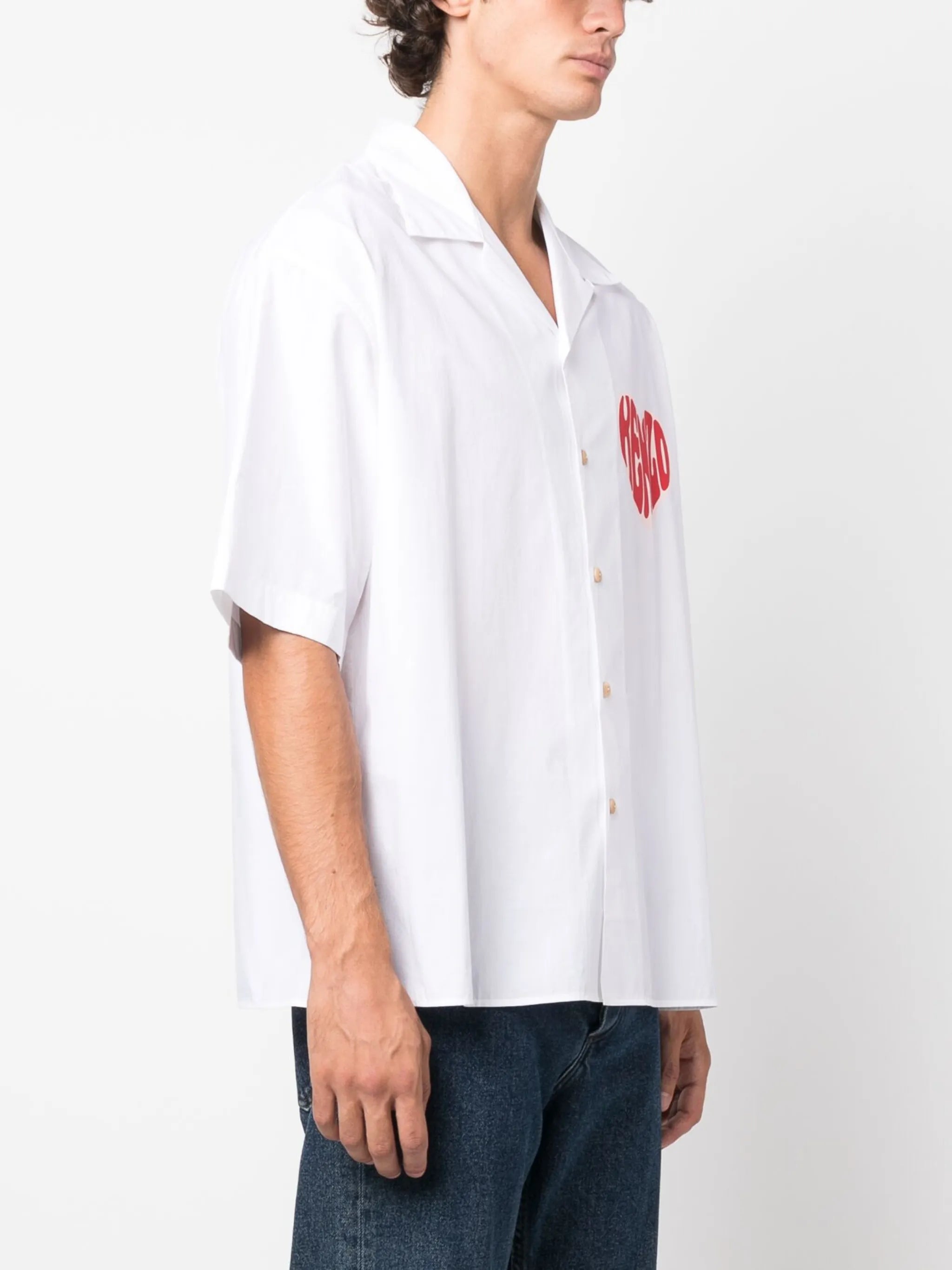 logo-print cotton shirt