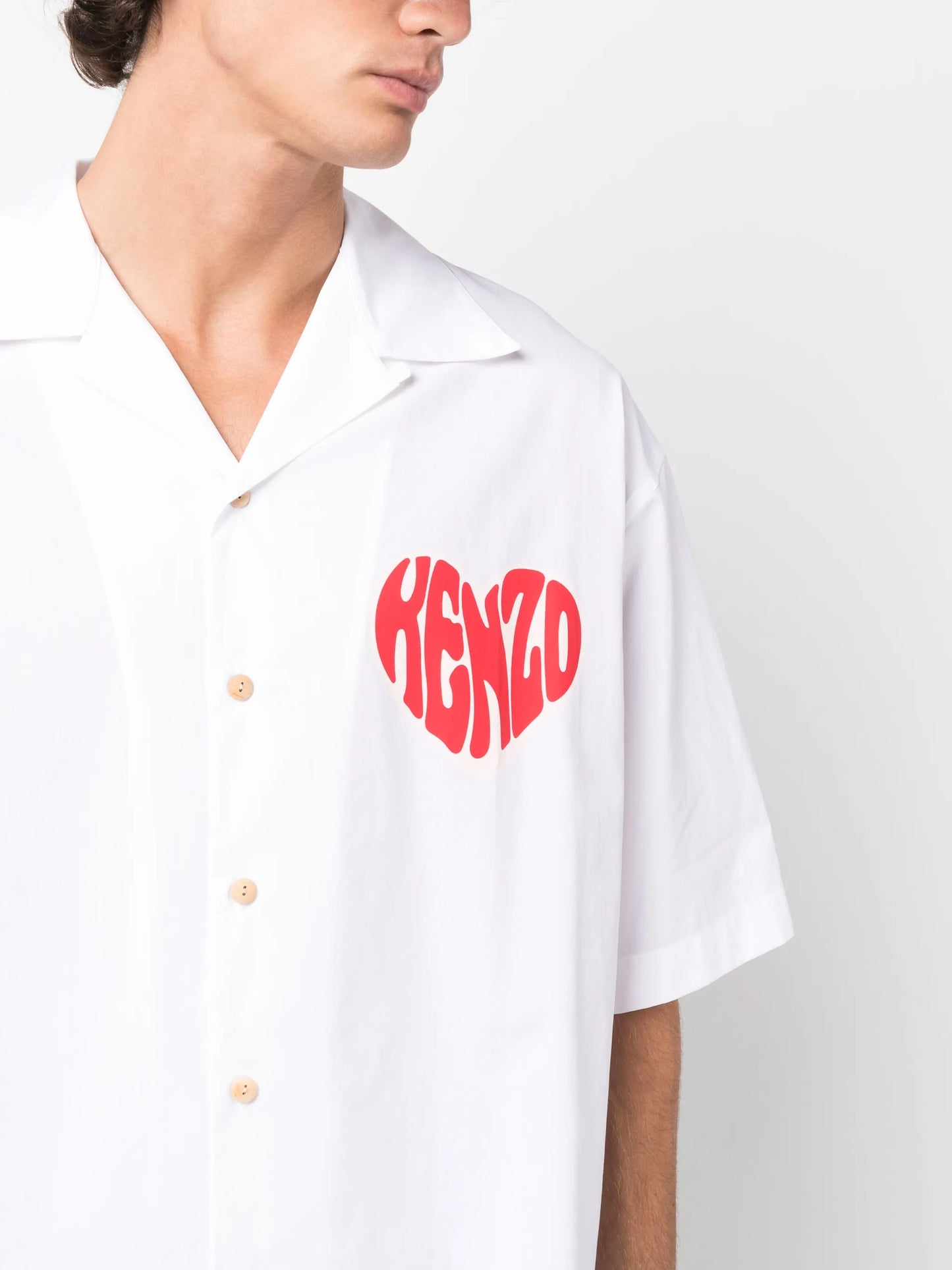 logo-print cotton shirt