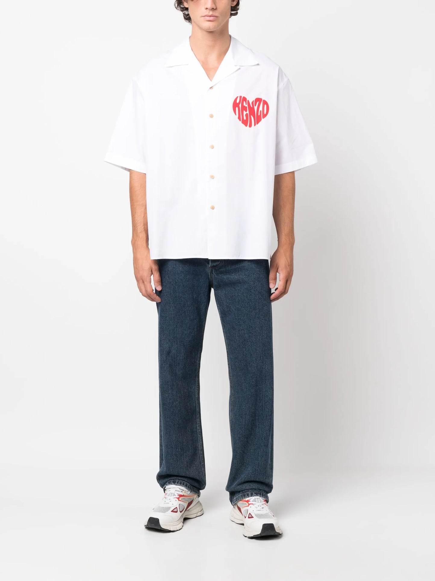 logo-print cotton shirt