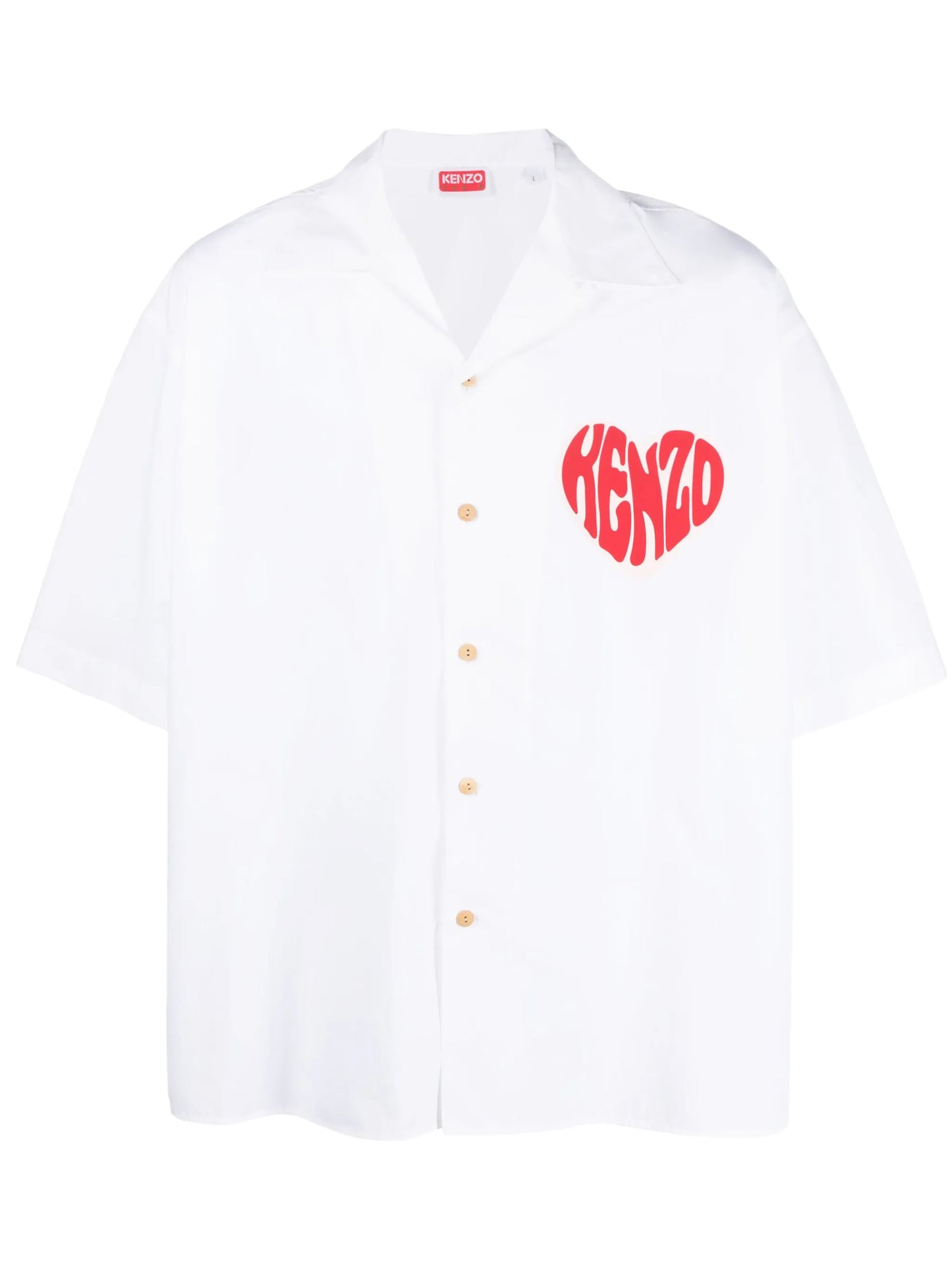 logo-print cotton shirt