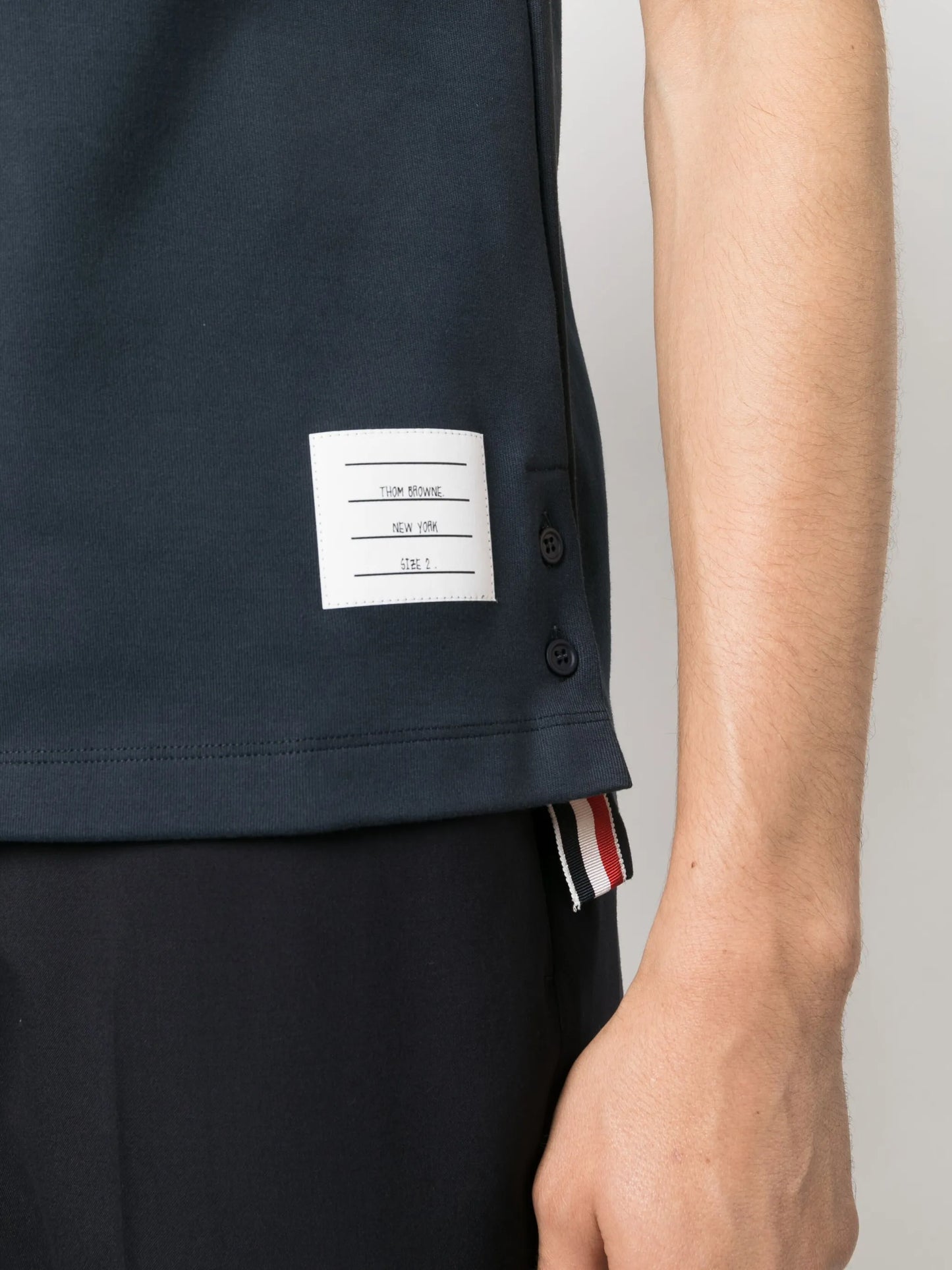 logo-patch polo shirt