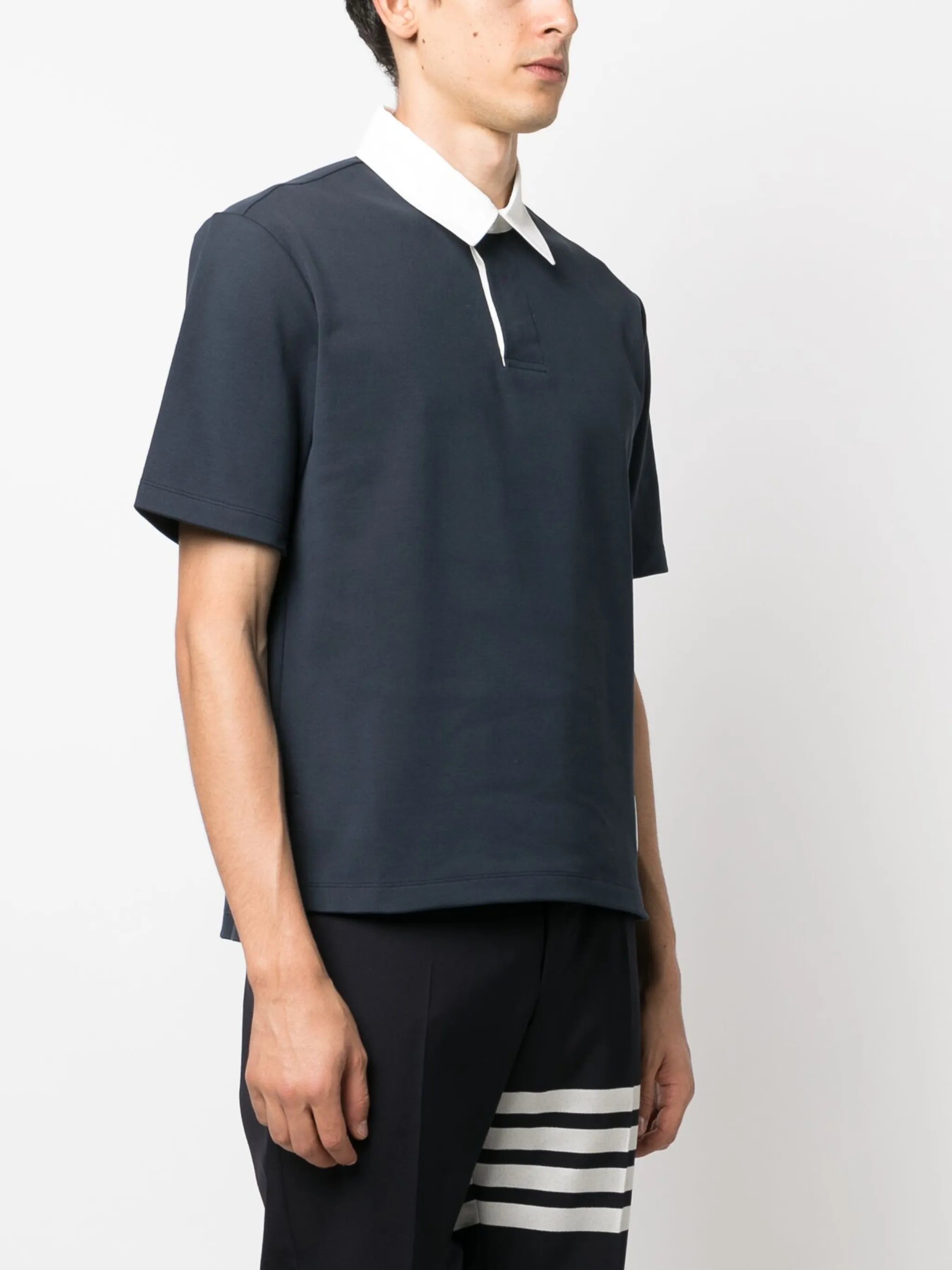 logo-patch polo shirt