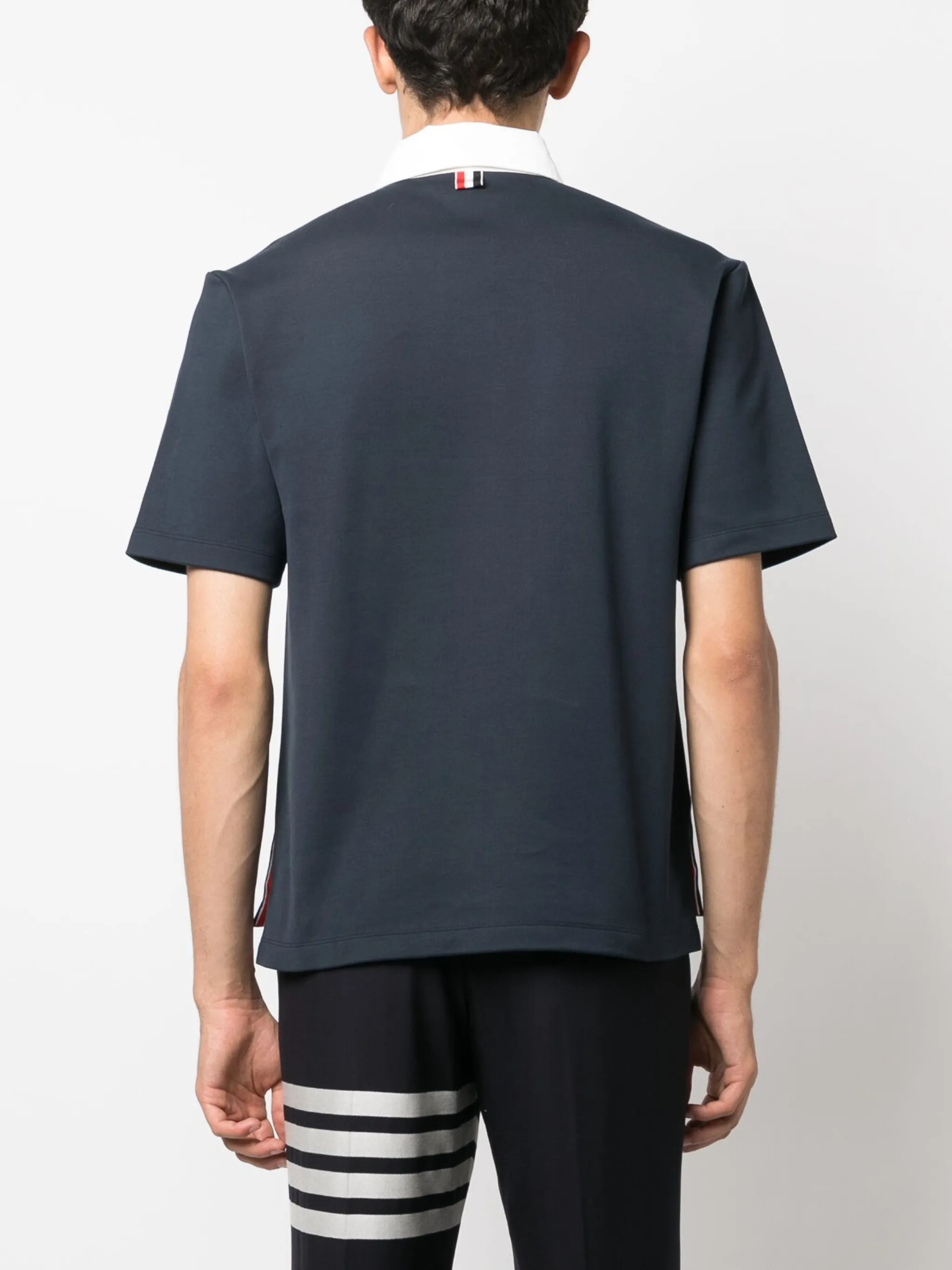 logo-patch polo shirt