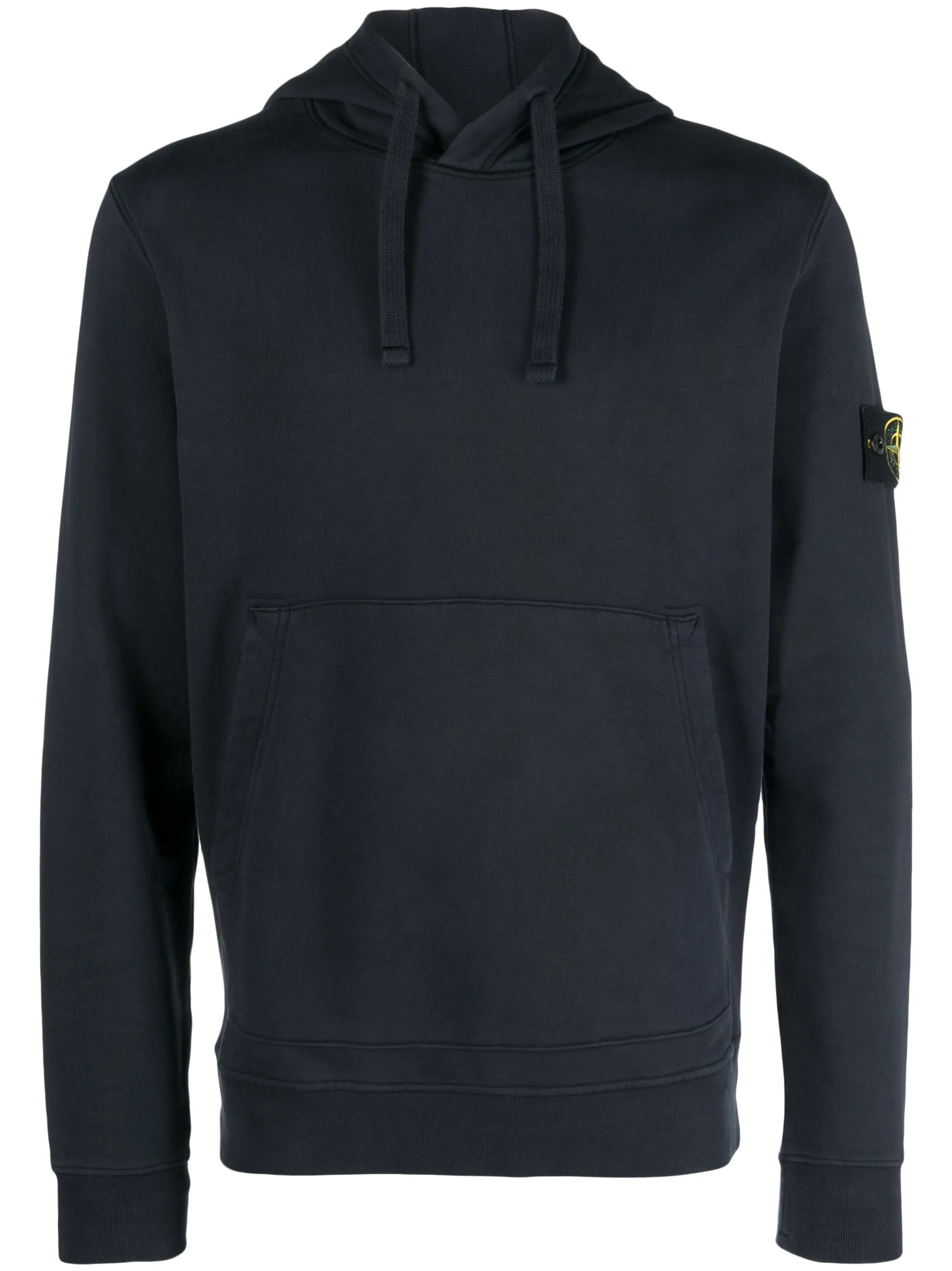 Compass-patch cotton hoodie