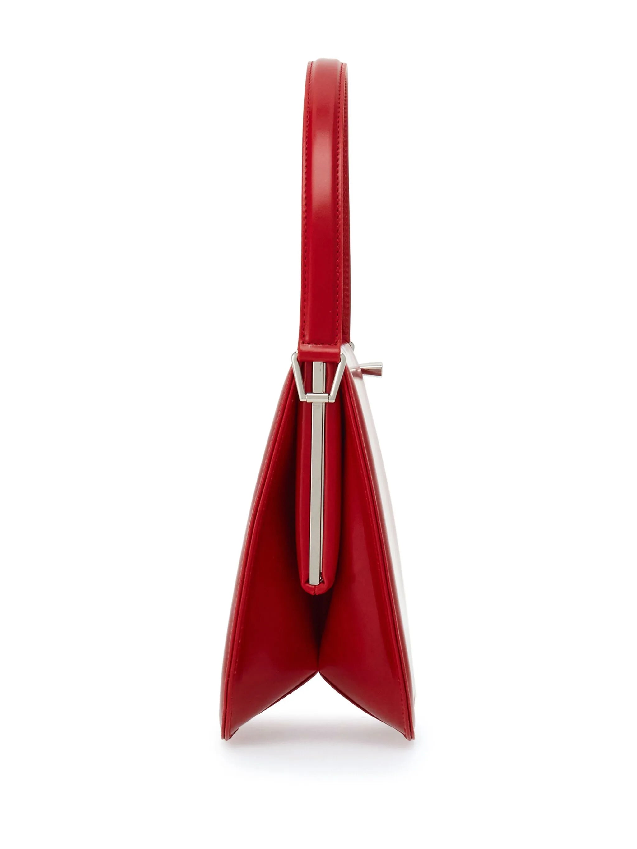 Semi-rigid leather bag