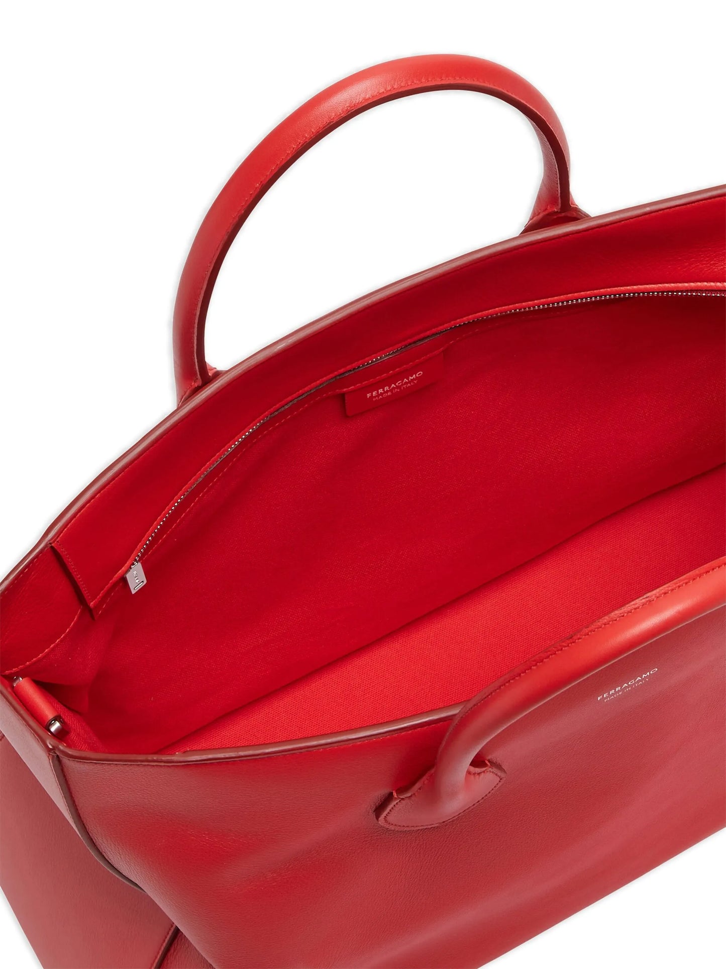 logo-stamp leather tote bag