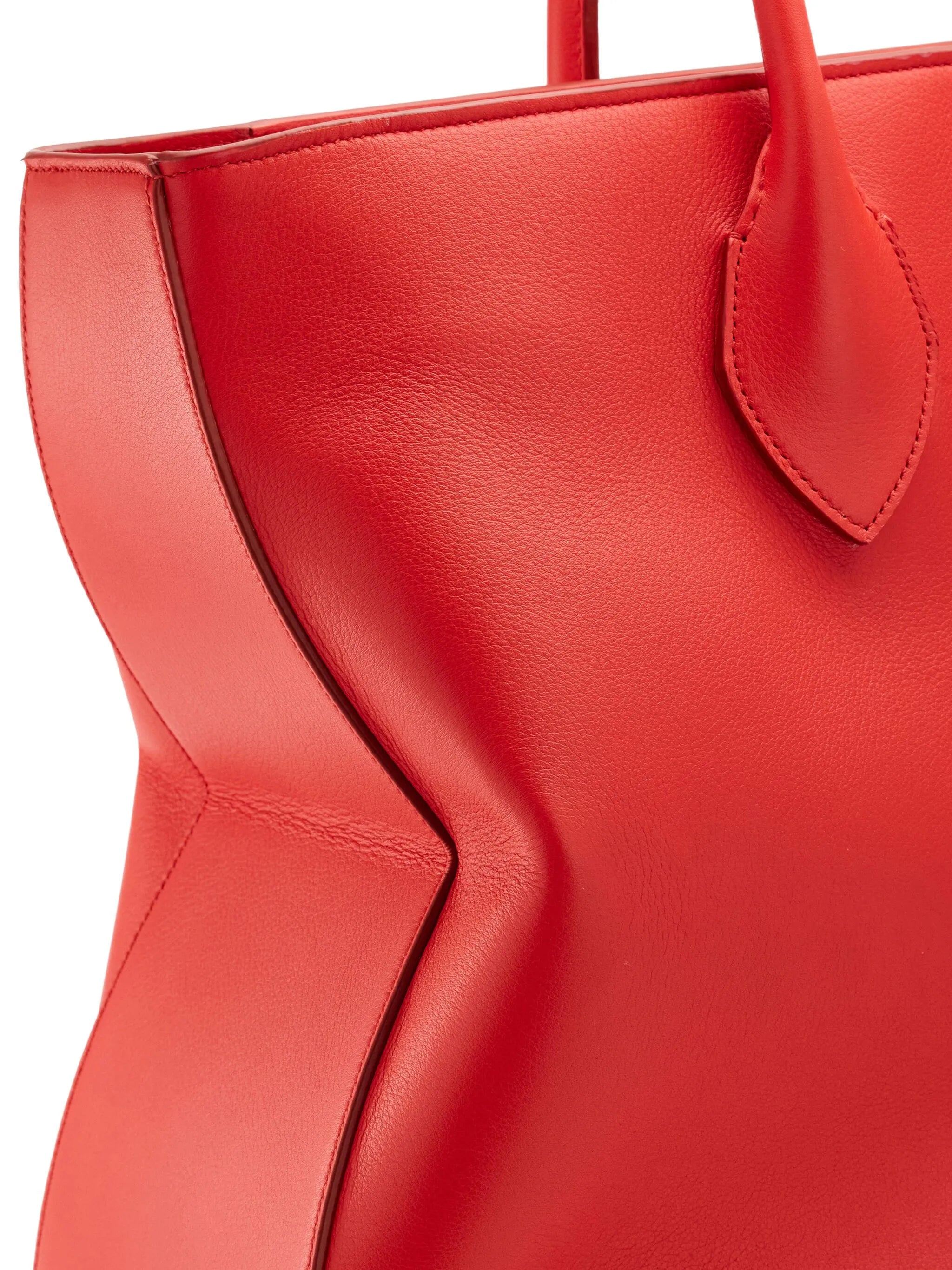 logo-stamp leather tote bag