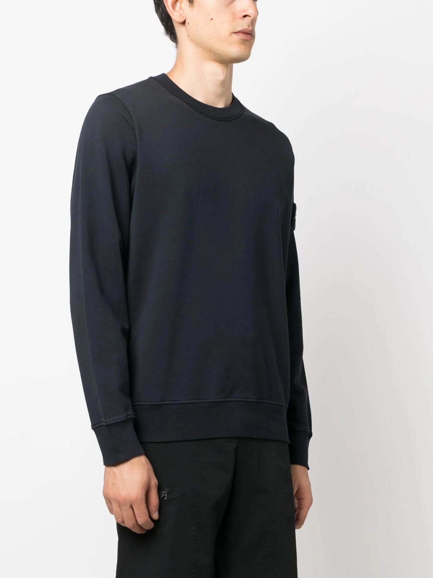Compass-patch crew-neck sweatshirt