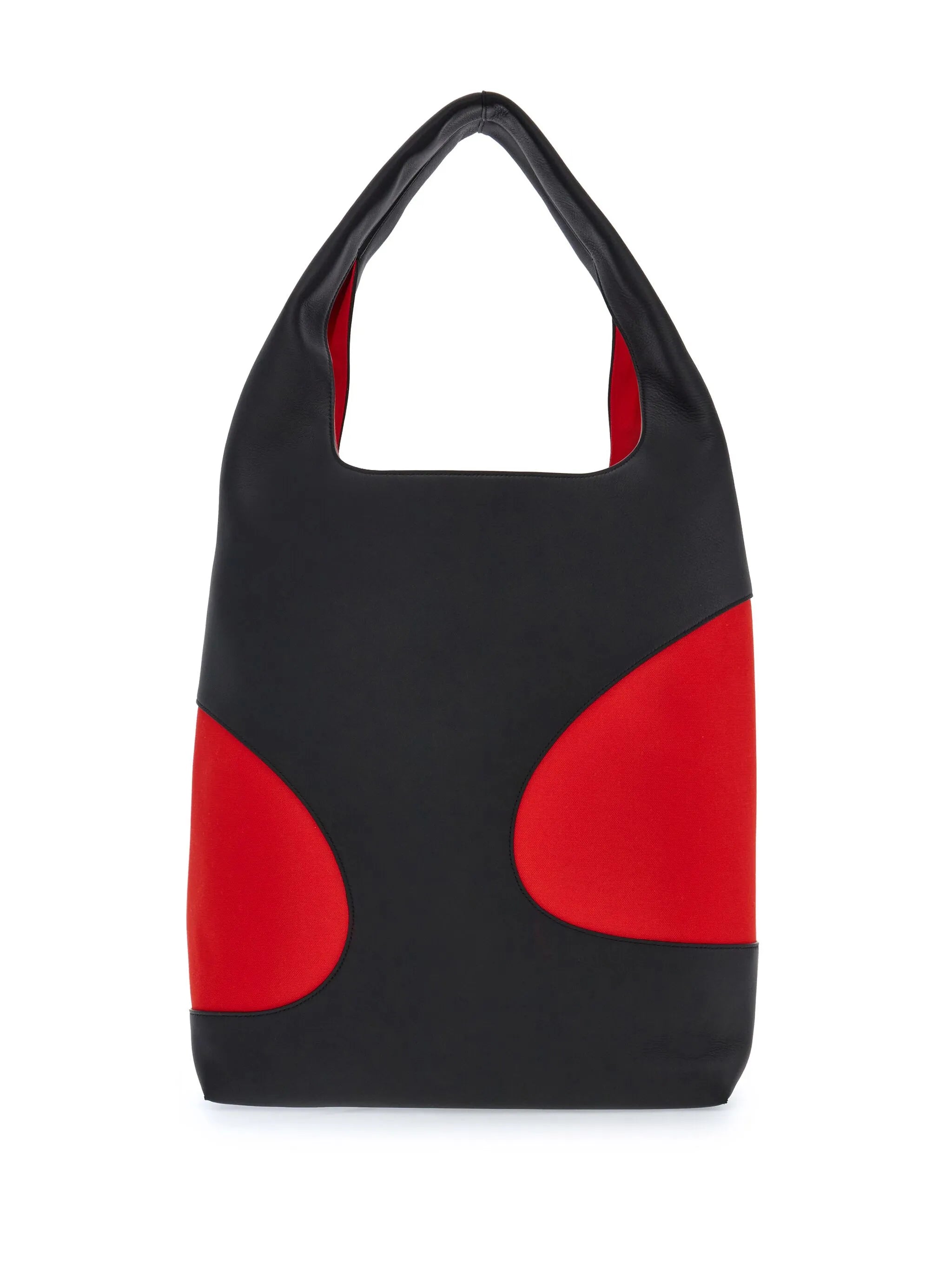 cut-out leather tote bag
