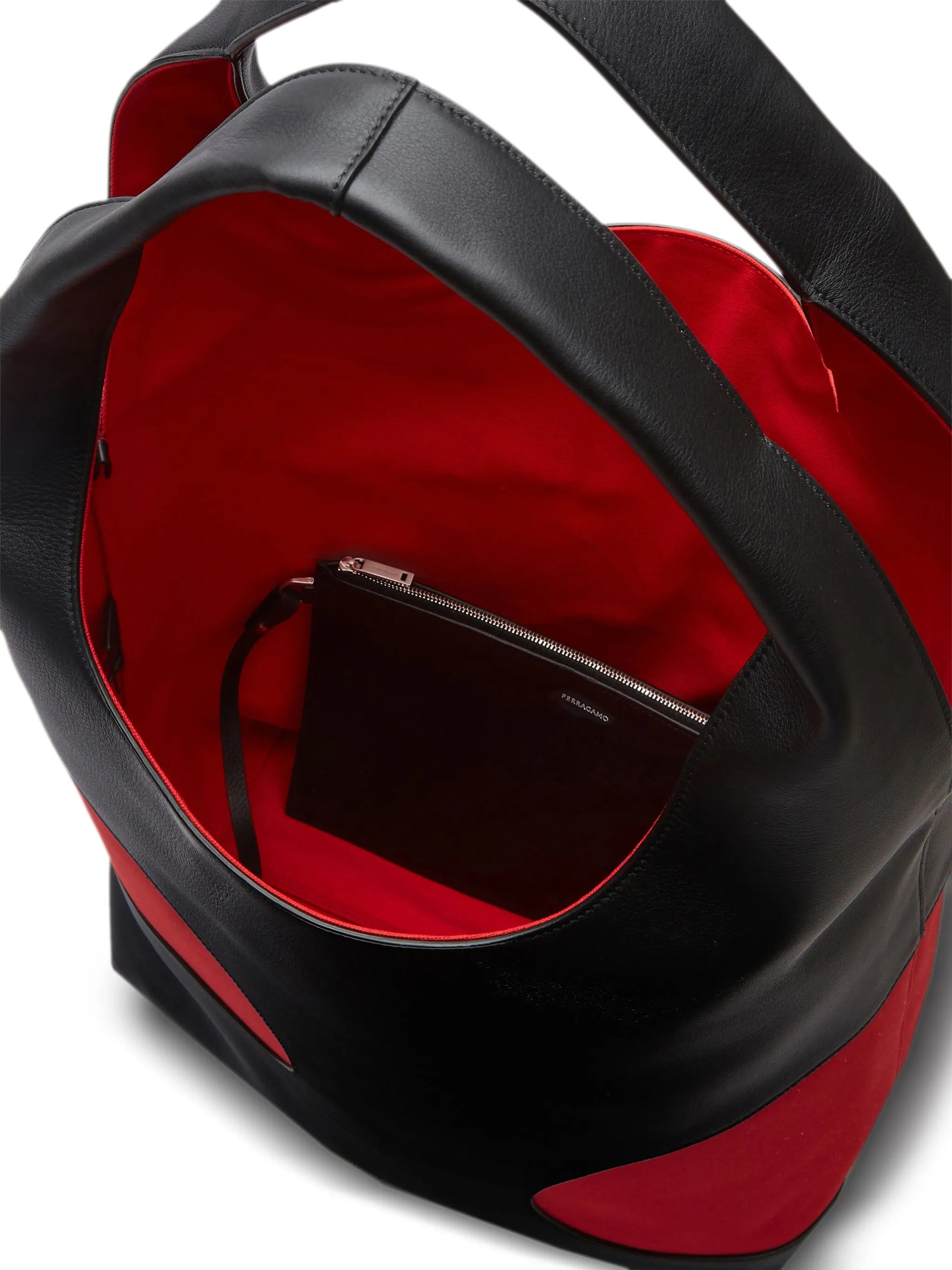 cut-out leather tote bag
