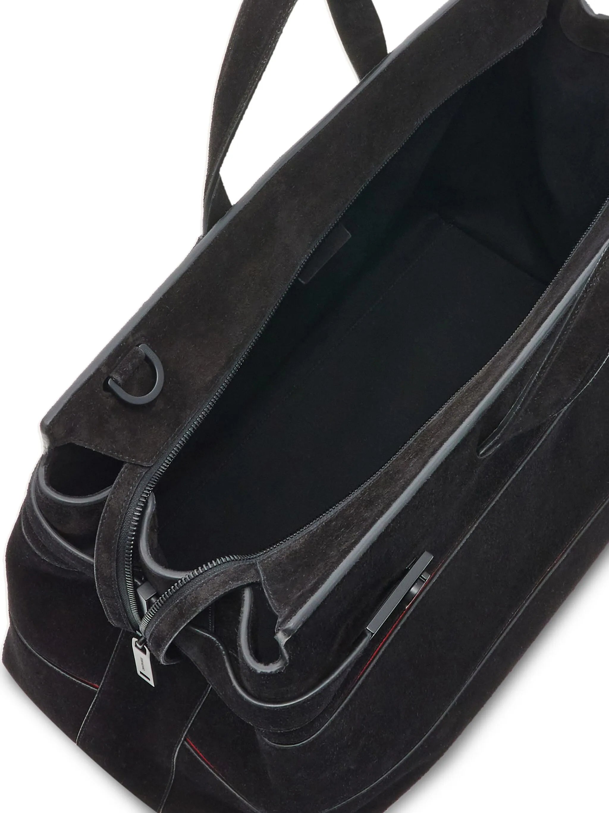 Gancini-plaque suede tote bag