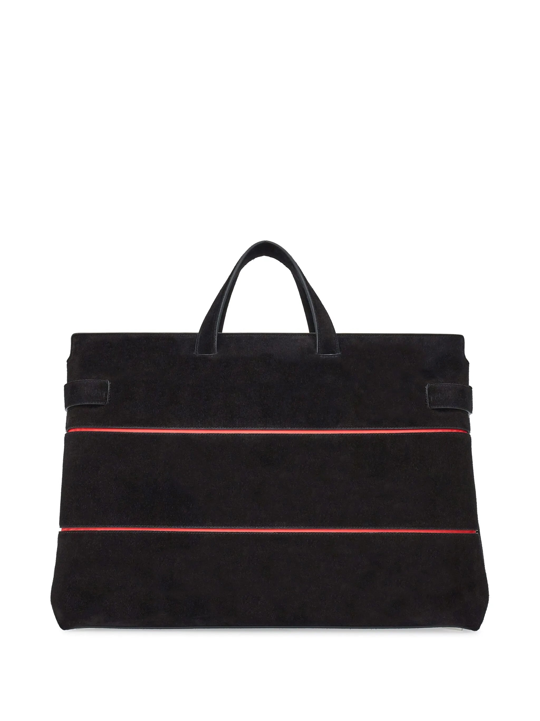 Gancini-plaque suede tote bag