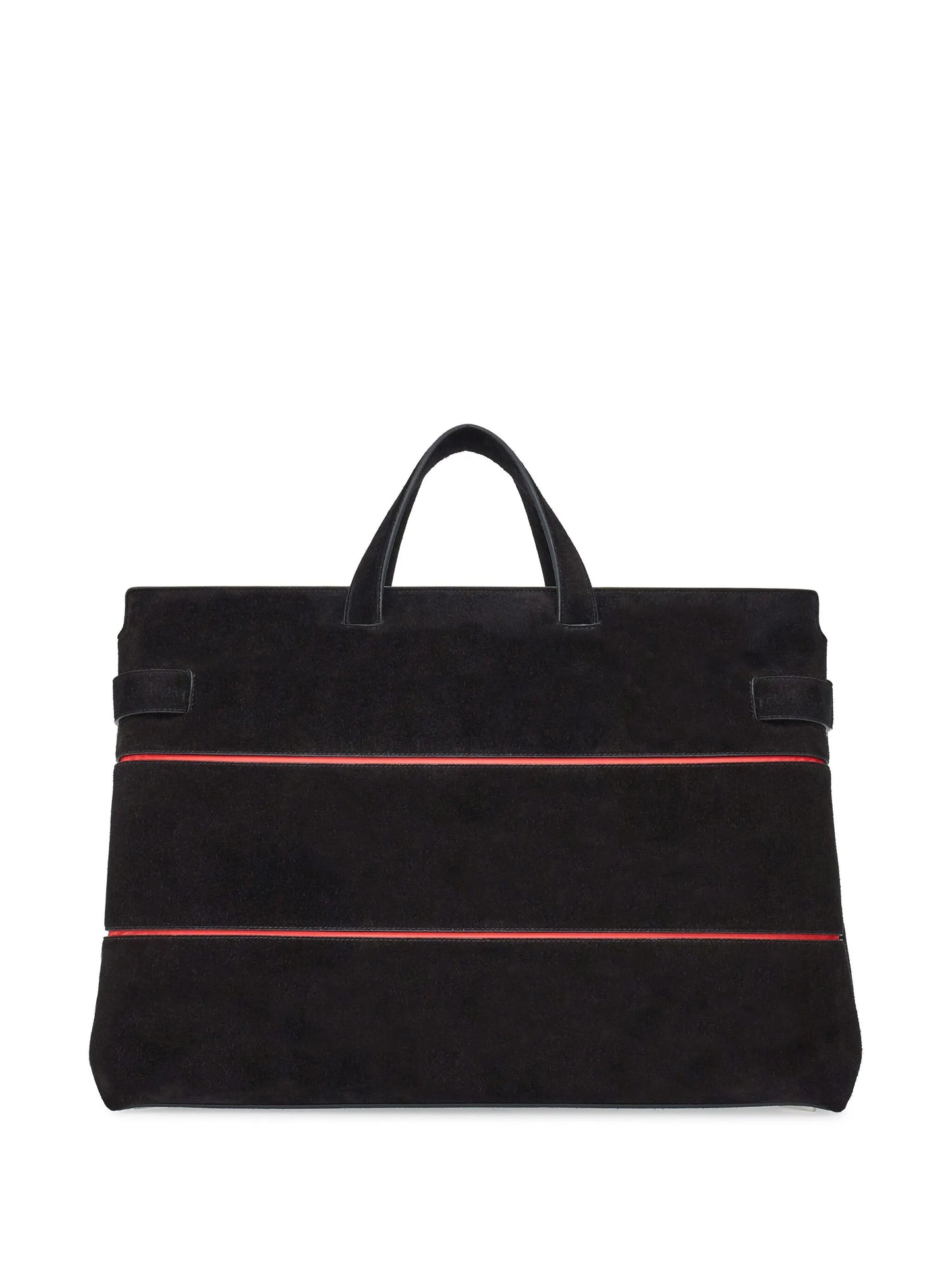 Gancini-plaque suede tote bag